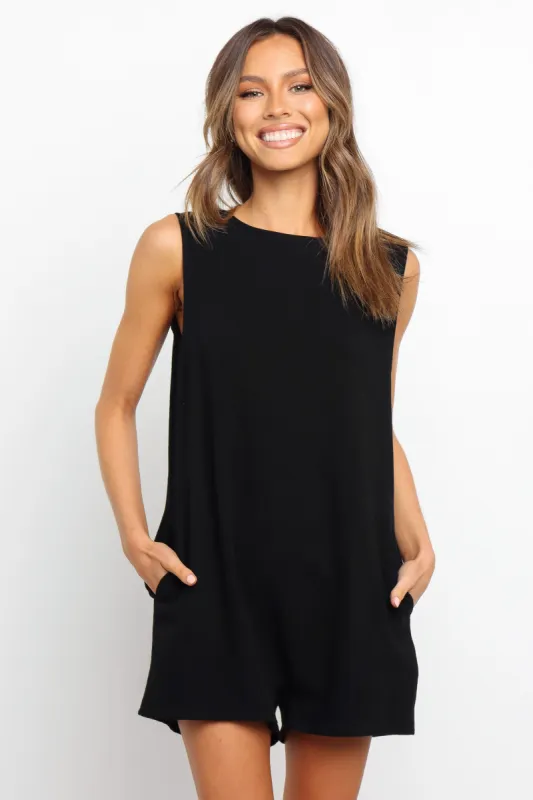 Zaynah Playsuit - Black sold by Petal & Pup