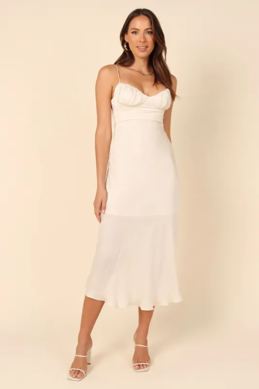 Charlotte Midi Dress - Champagne sold by Petal & Pup