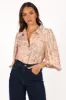 Floria Top - Beige Floral sold by Petal & Pup