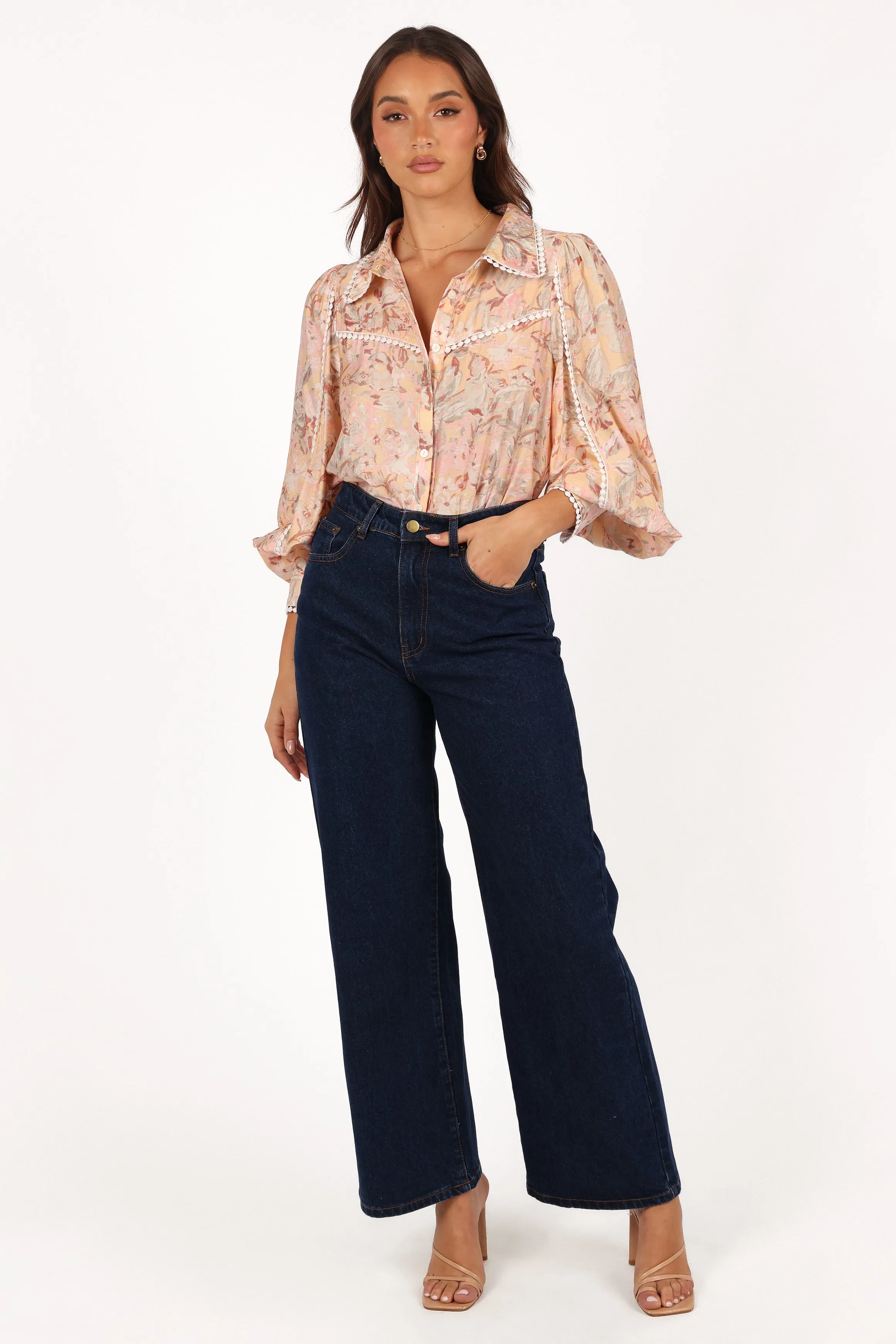 Floria Top - Beige Floral sold by Petal & Pup product image thumbnail 2