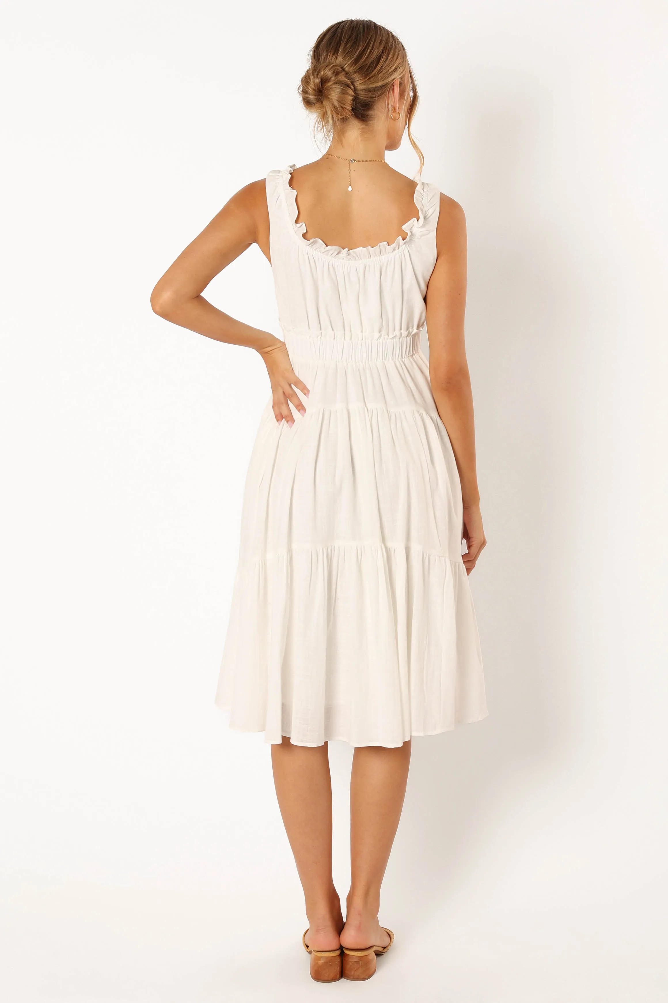 Oriana Midi Dress - White sold by Petal & Pup product image thumbnail 4