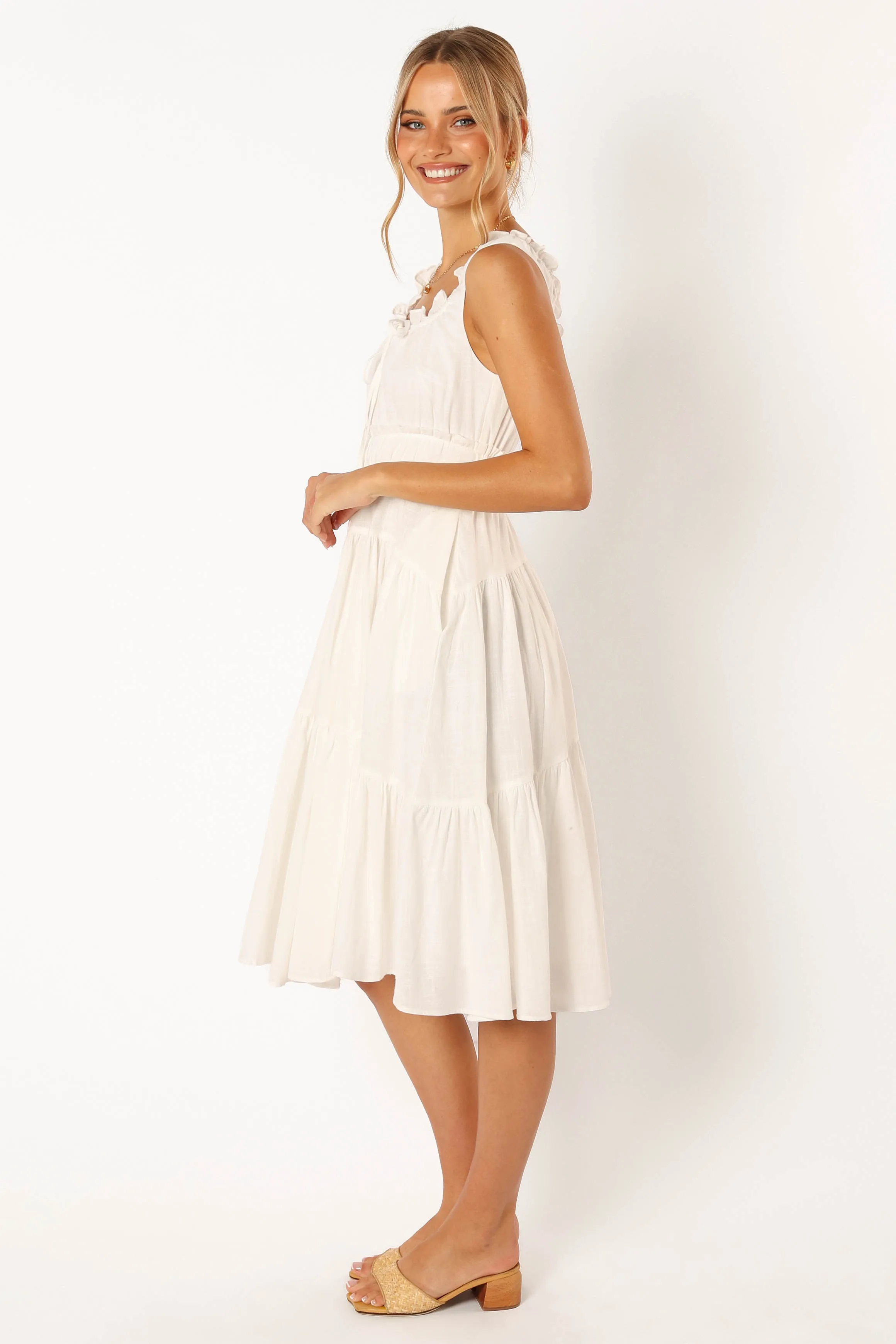 Oriana Midi Dress - White sold by Petal & Pup product image thumbnail 3