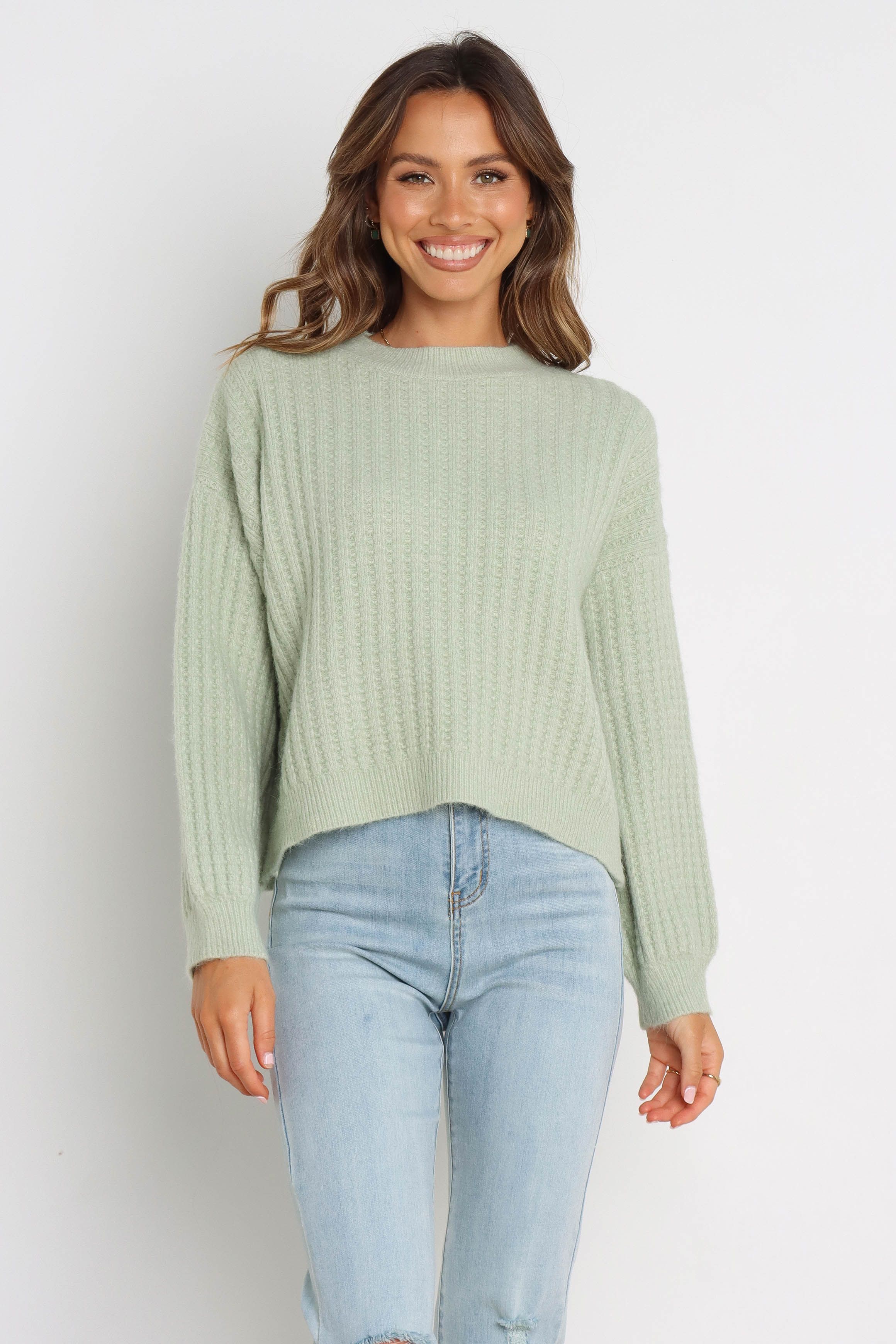 Overdrive Knit Sweater - Mint sold by Petal & Pup
