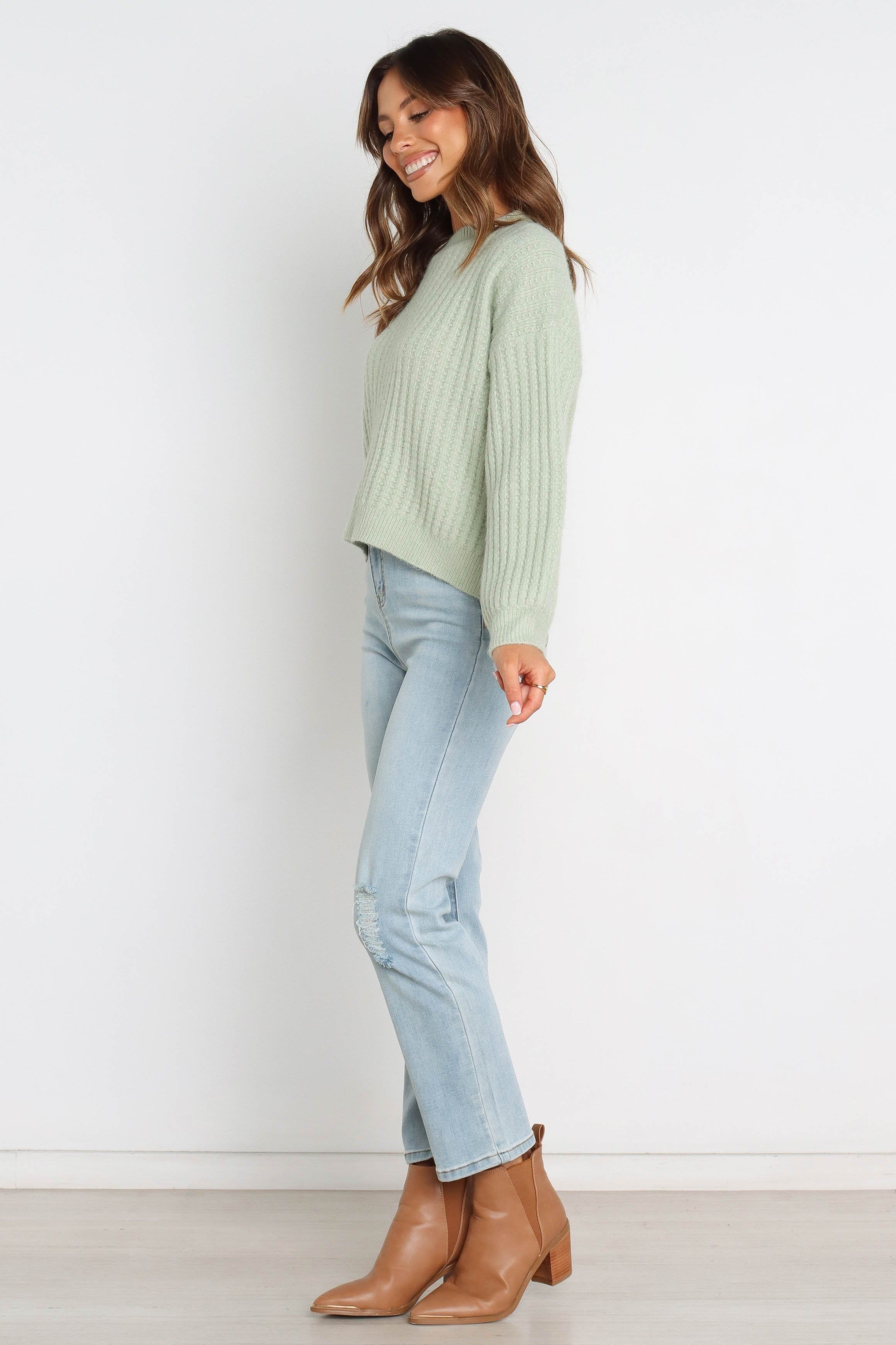 Overdrive Knit Sweater - Mint sold by Petal & Pup product image thumbnail 6