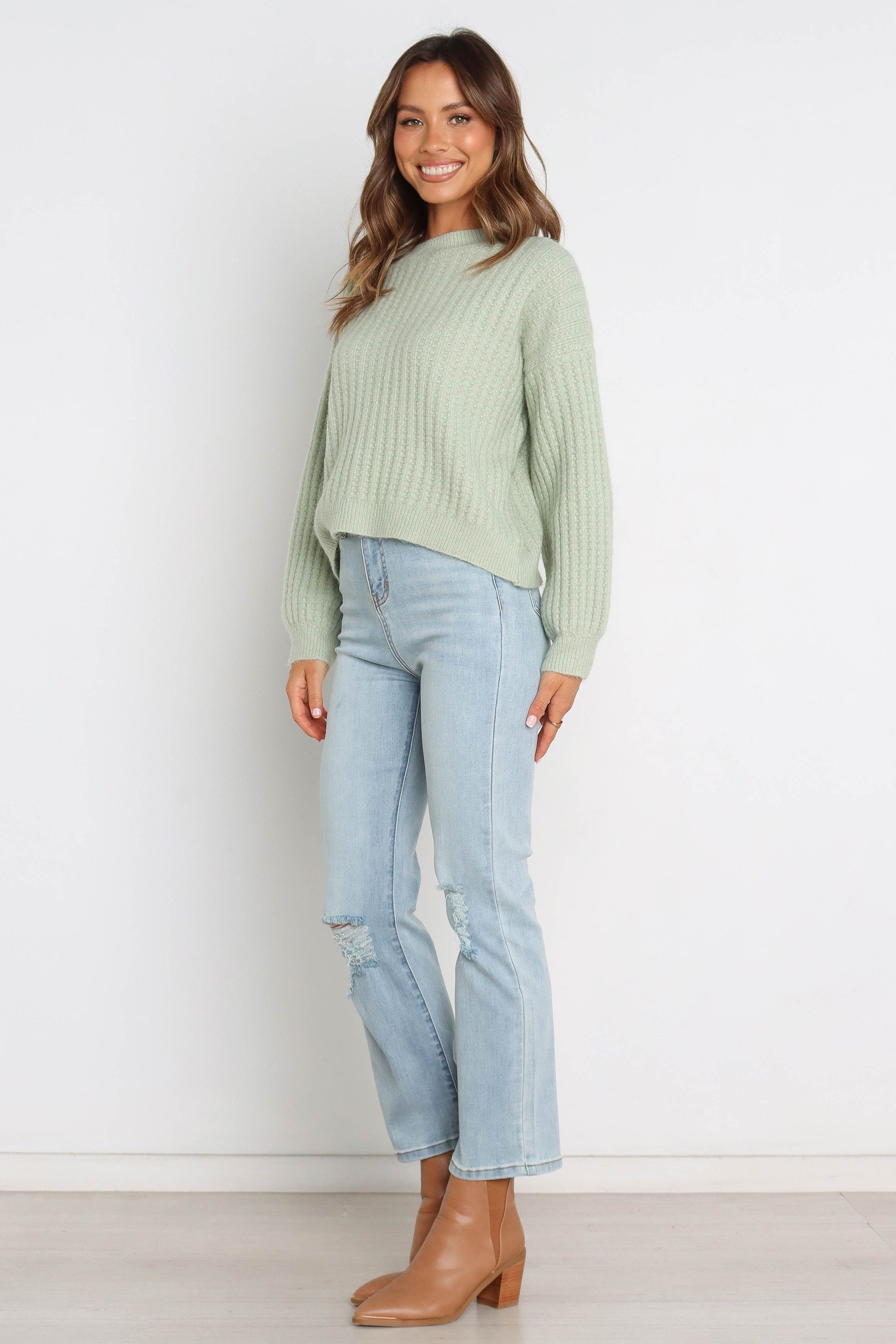 Overdrive Knit Sweater - Mint sold by Petal & Pup product image thumbnail 5