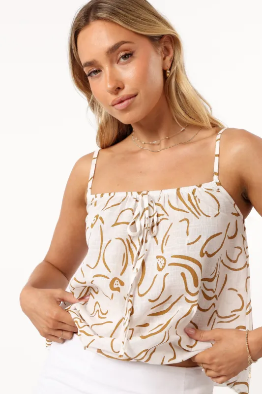 Robie Top - White Beige sold by Petal & Pup