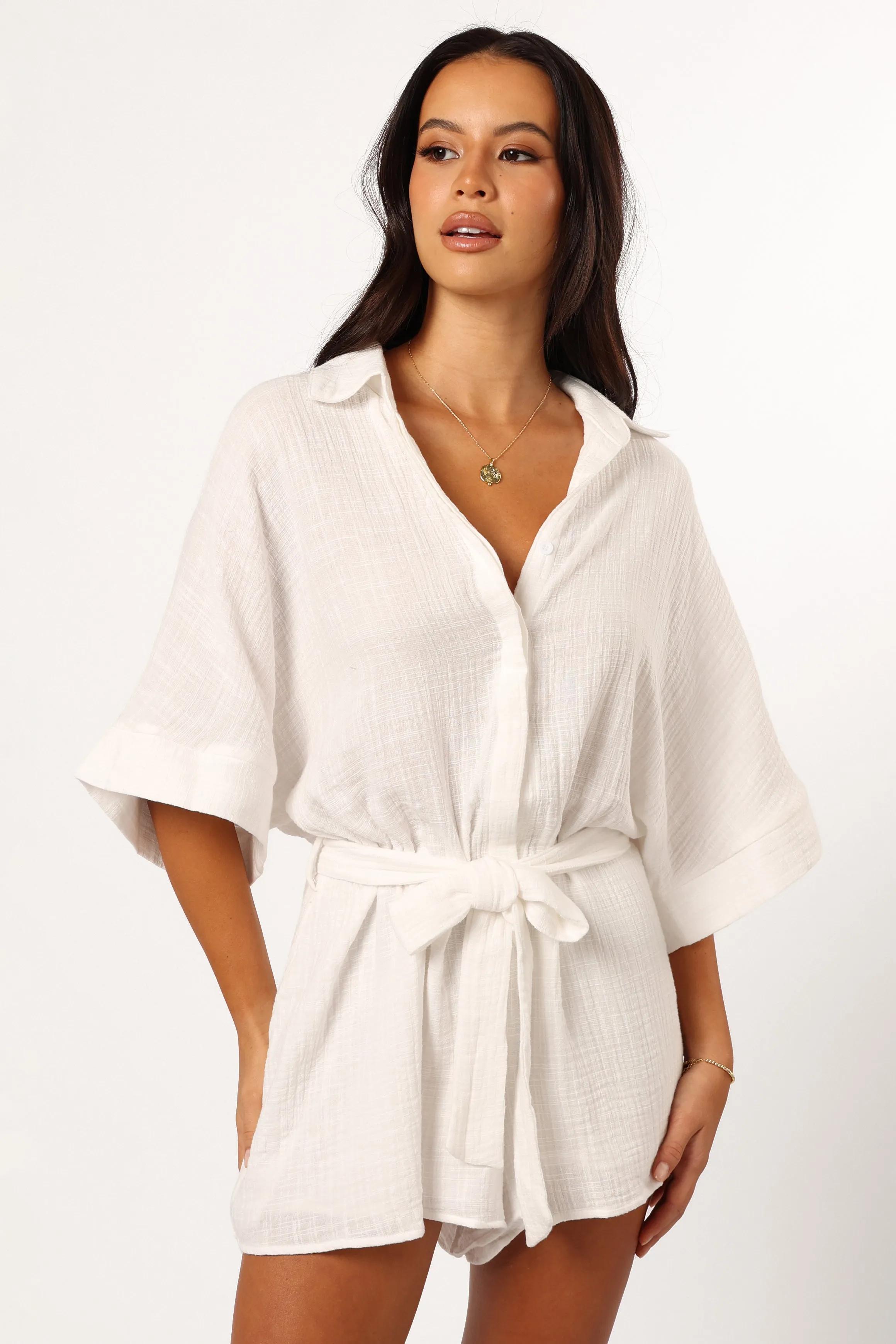 Jemmy Romper - White sold by Petal & Pup product image thumbnail 5