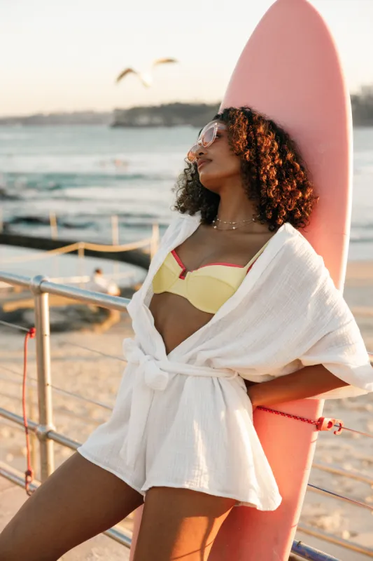 Jemmy Romper - White sold by Petal & Pup