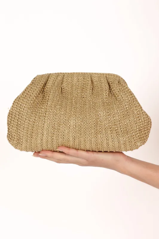 Amelia Straw Clutch - Natural sold by Petal & Pup