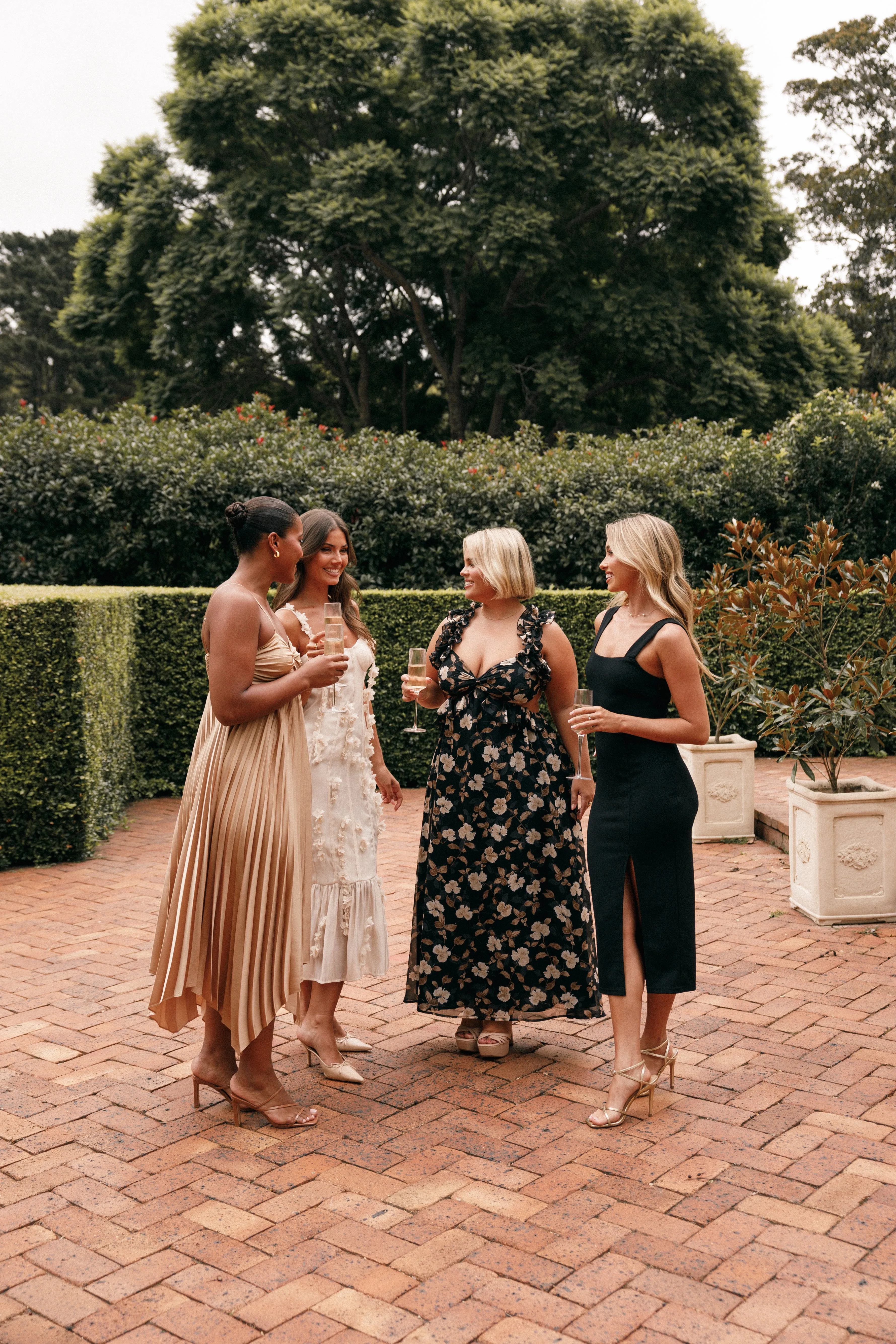 Lucah Frill Shoulder Maxi Dress - Black Floral sold by Petal & Pup product image thumbnail 4