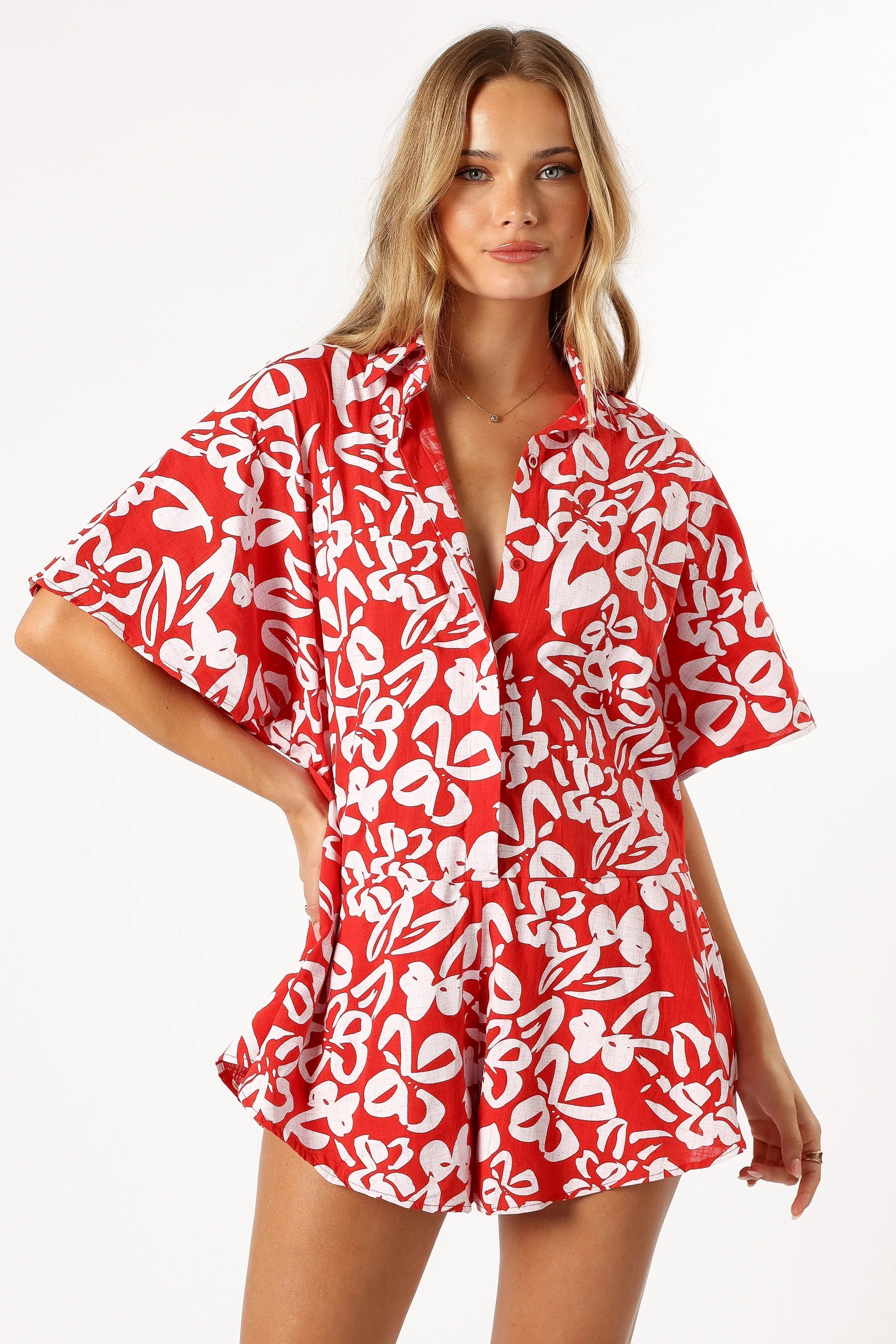Sebastian Romper - Red Floral sold by Petal & Pup product image thumbnail 3