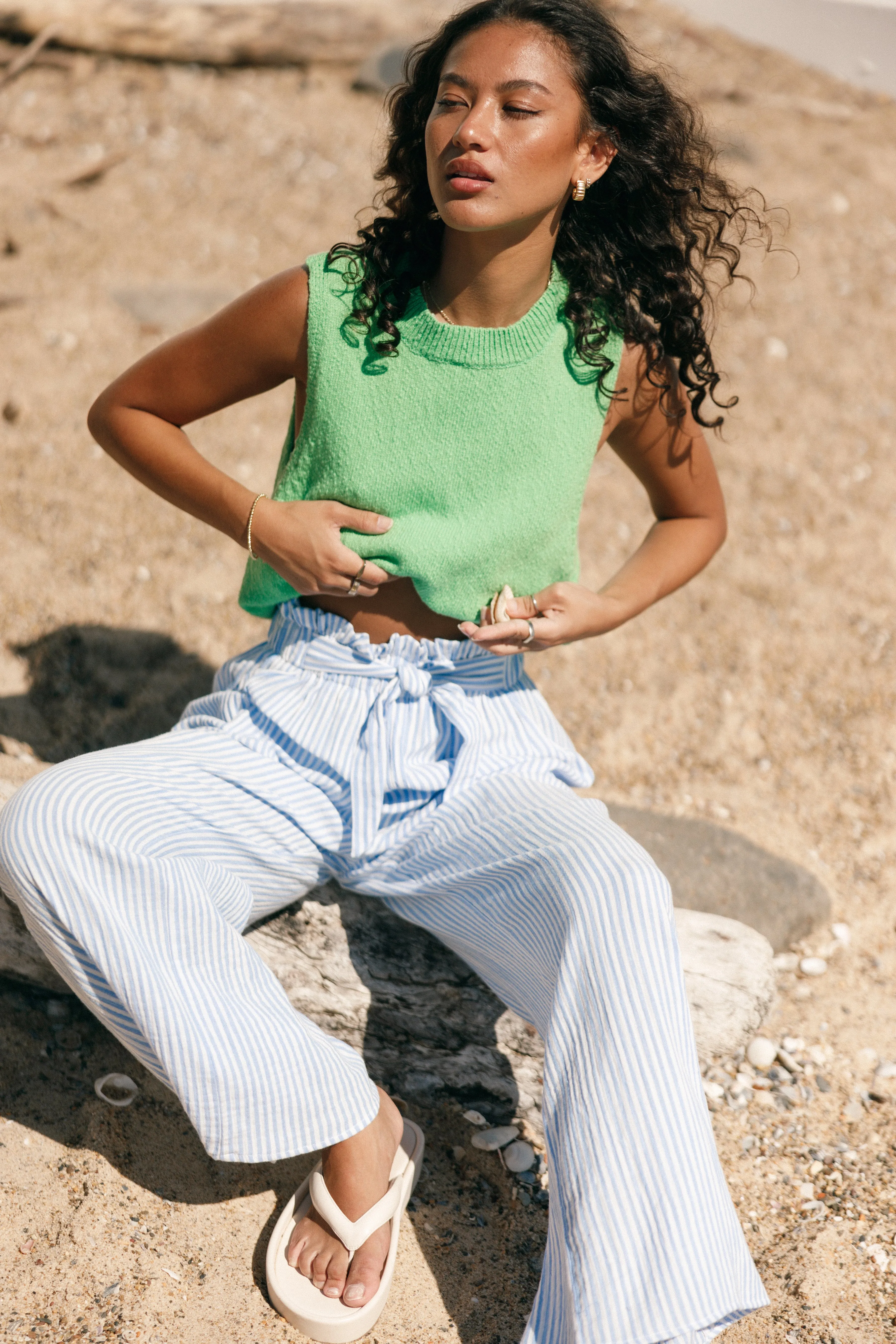 Cece Open Back Top - Green sold by Petal & Pup product image thumbnail 2