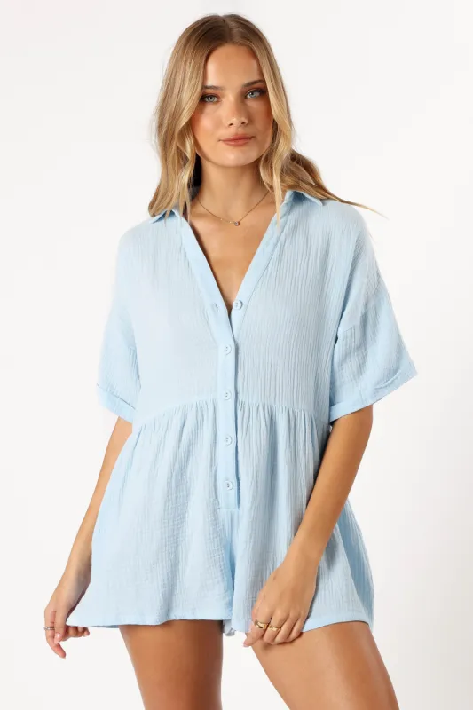Winny Romper - Blue sold by Petal & Pup