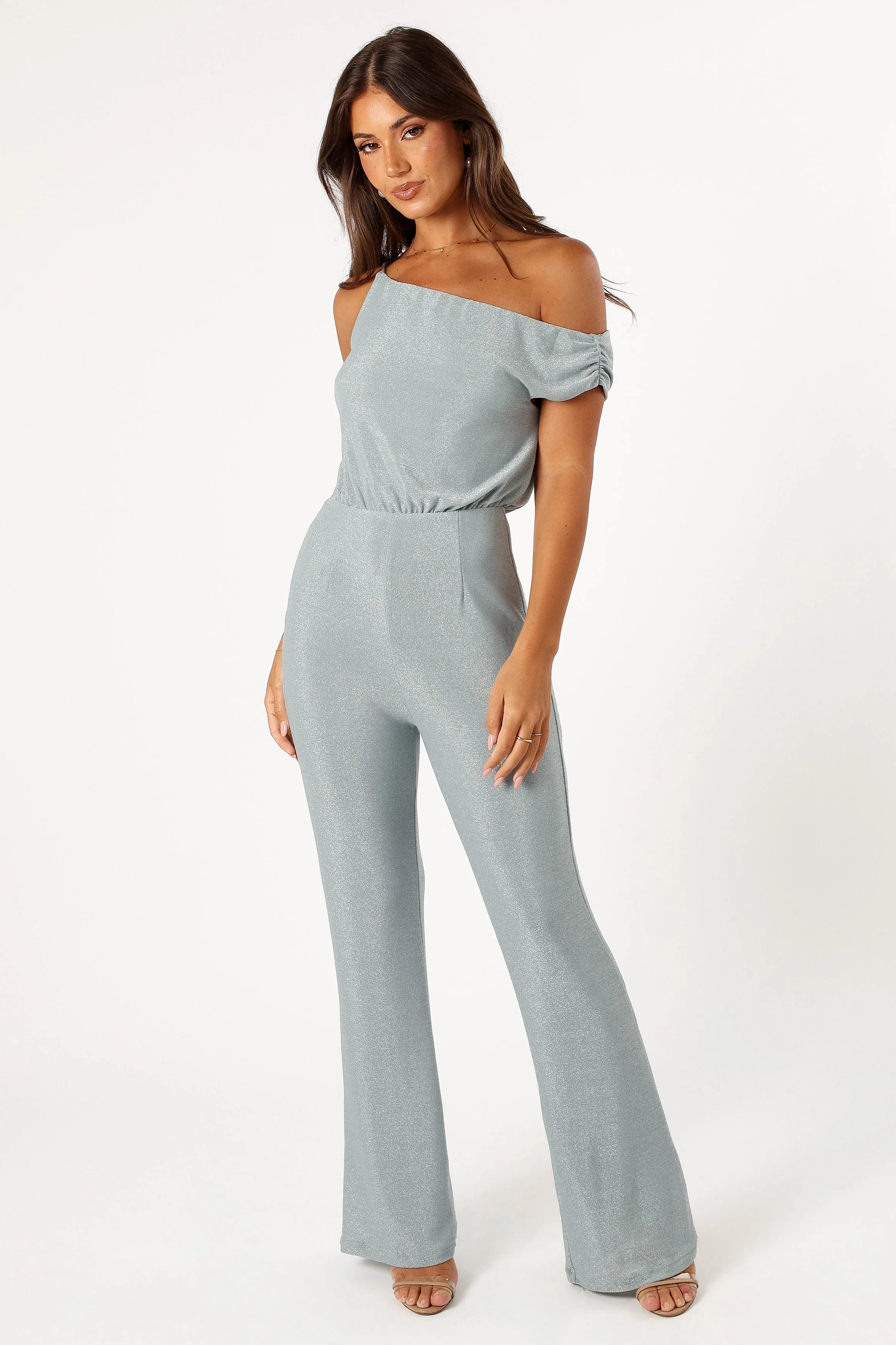 Heather One Shoulder Jumpsuit - Sage sold by Petal & Pup product image thumbnail 5