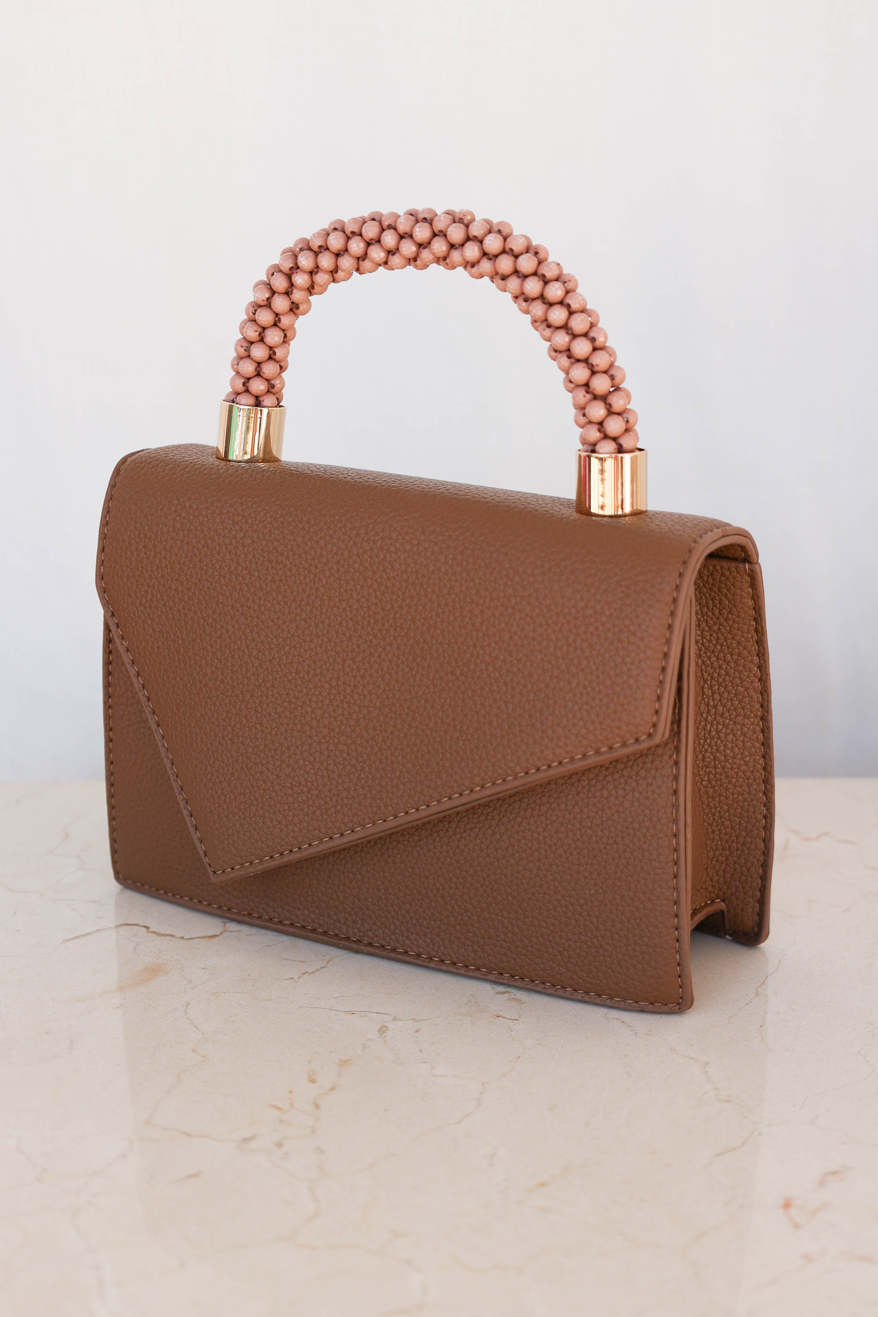 Hazel Embellished Handle Bag - Tan sold by Petal & Pup product image thumbnail 5