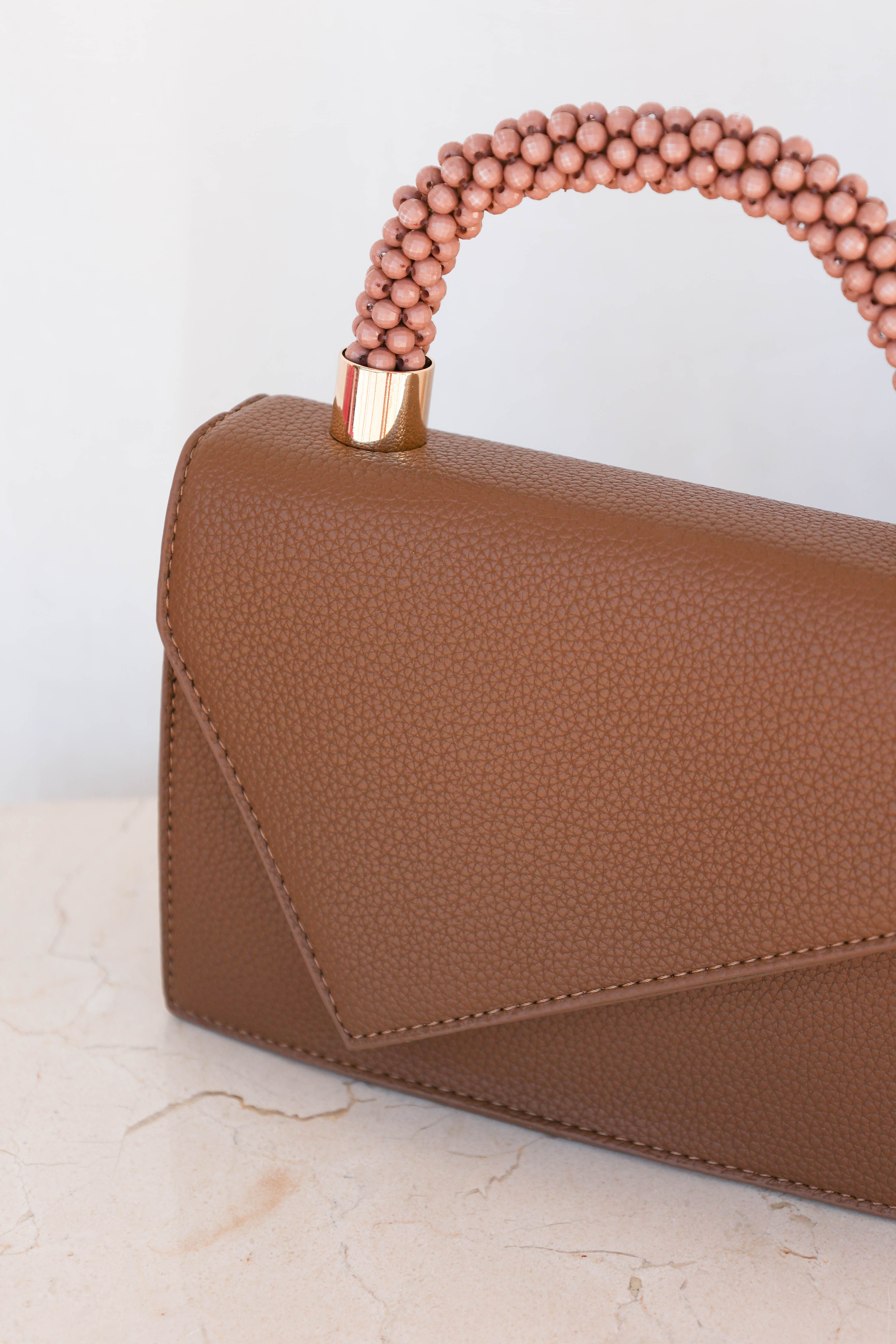 Hazel Embellished Handle Bag - Tan sold by Petal & Pup product image thumbnail 4