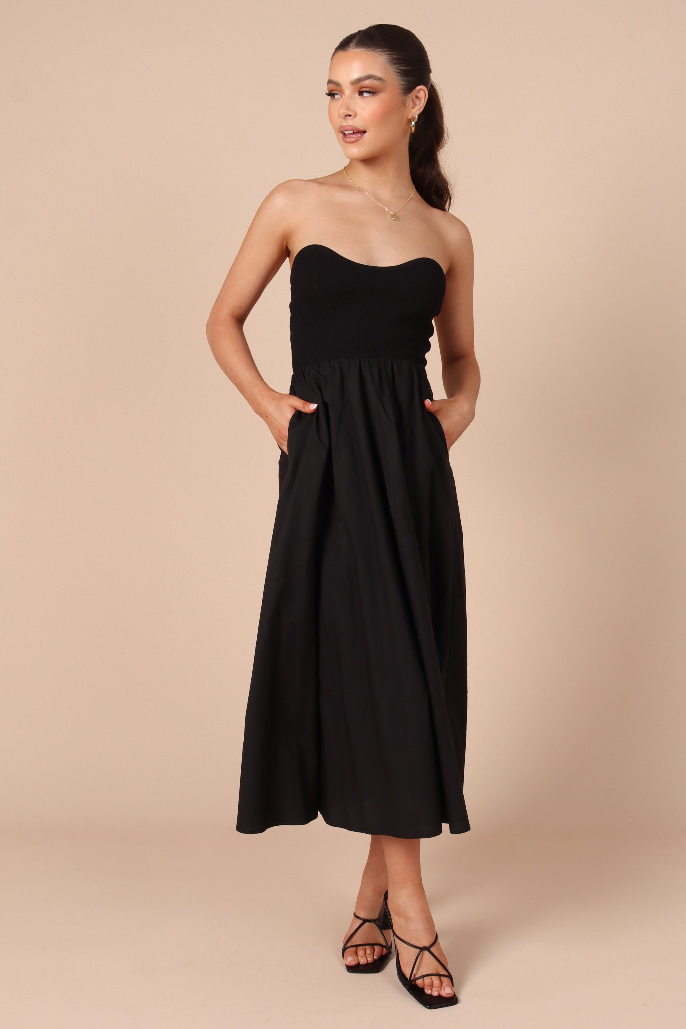 Molly Strapless Dress - Black sold by Petal & Pup product image thumbnail 3