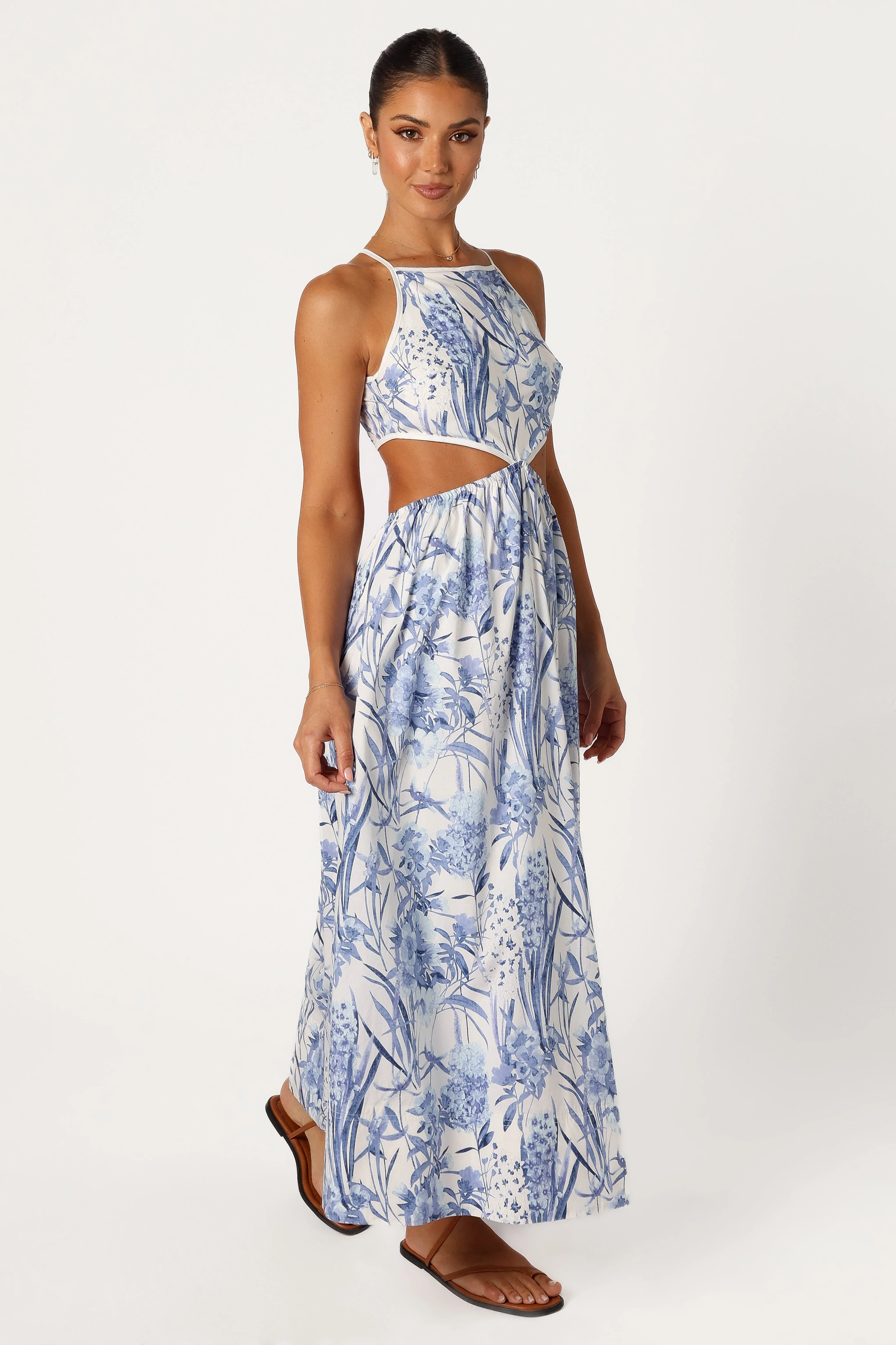 Sena Midi Dress - Blue Floral sold by Petal & Pup product image thumbnail 4