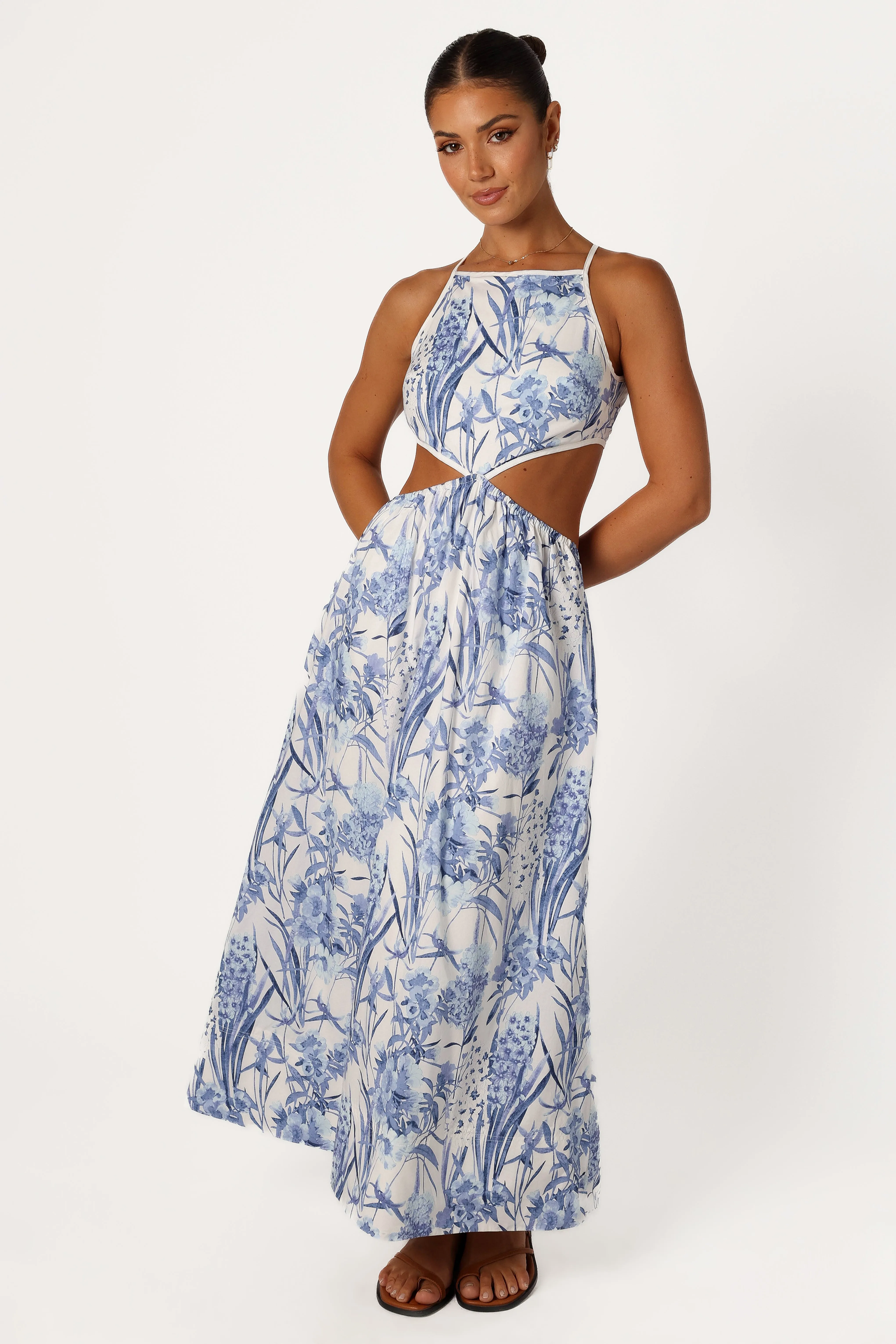 Sena Midi Dress - Blue Floral sold by Petal & Pup product image thumbnail 5