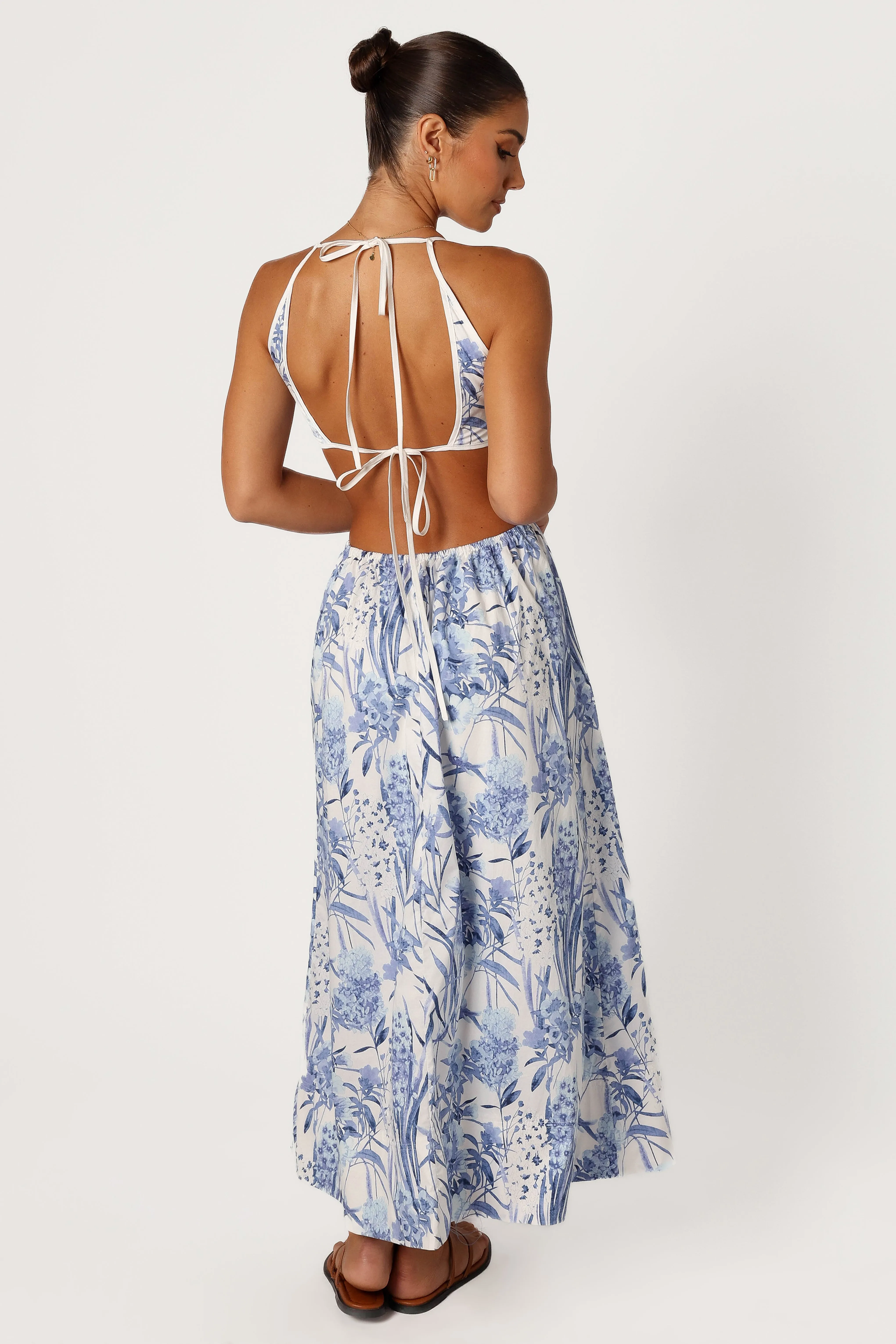 Sena Midi Dress - Blue Floral sold by Petal & Pup product image thumbnail 3