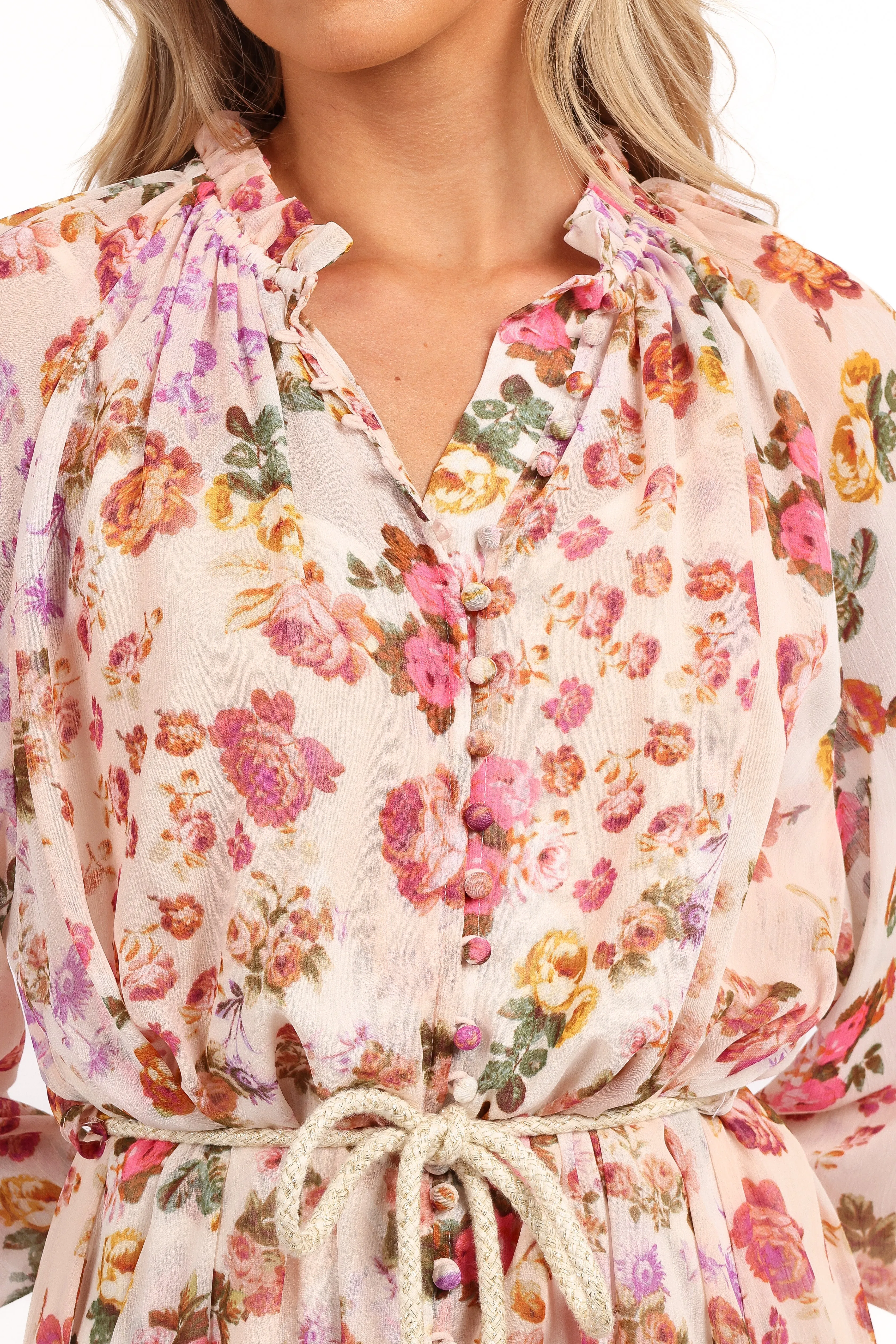 Micah Long Sleeve Midi Dress - Blush sold by Petal & Pup product image thumbnail 5