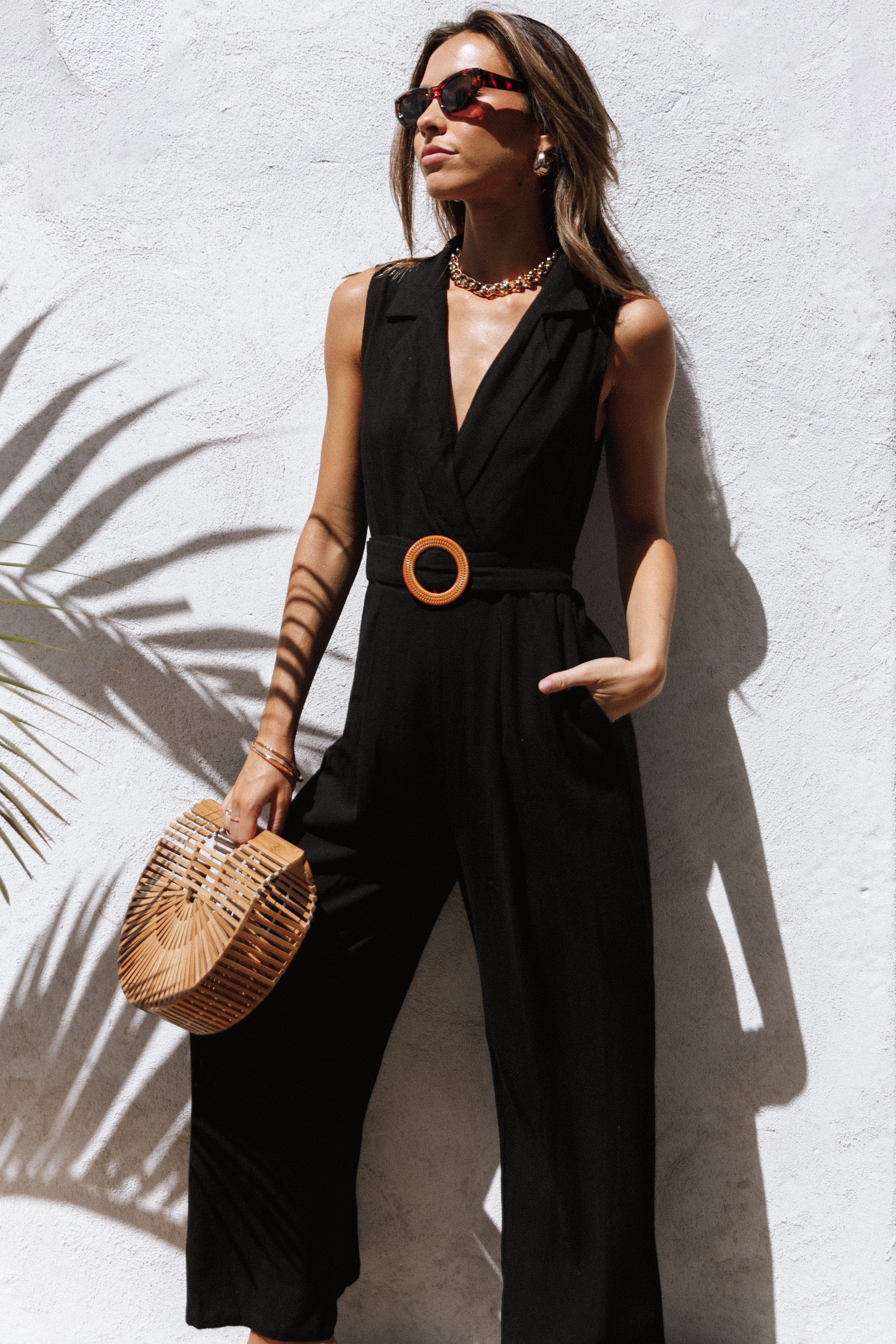 Jayleen Jumpsuit - Black sold by Petal & Pup