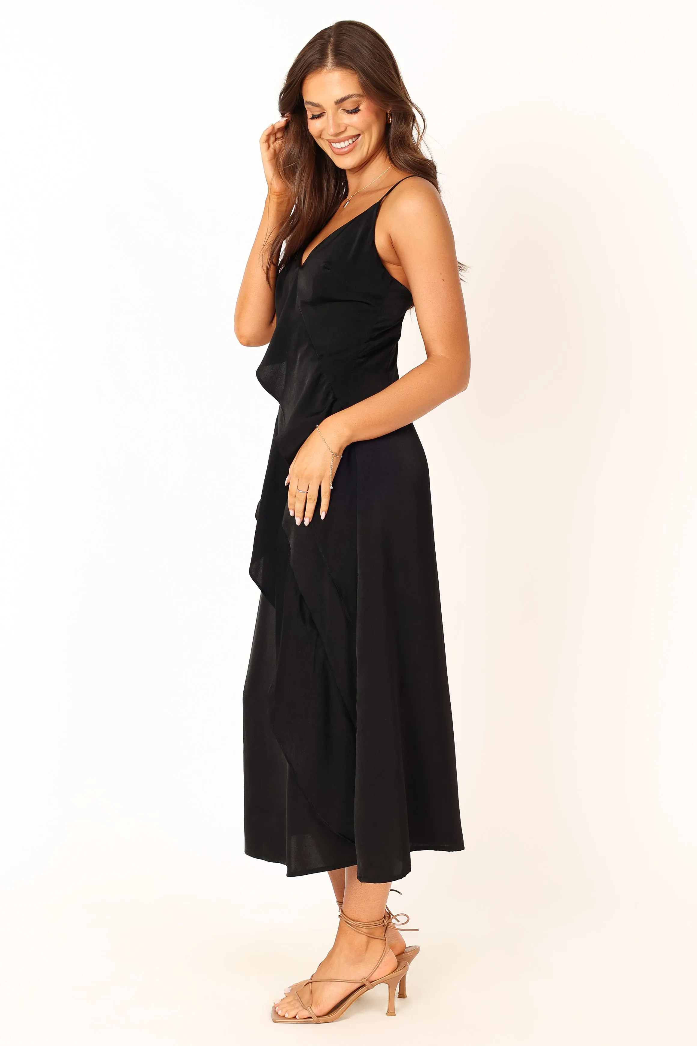 Oteo Slip Midi Dress - Black sold by Petal & Pup product image thumbnail 2