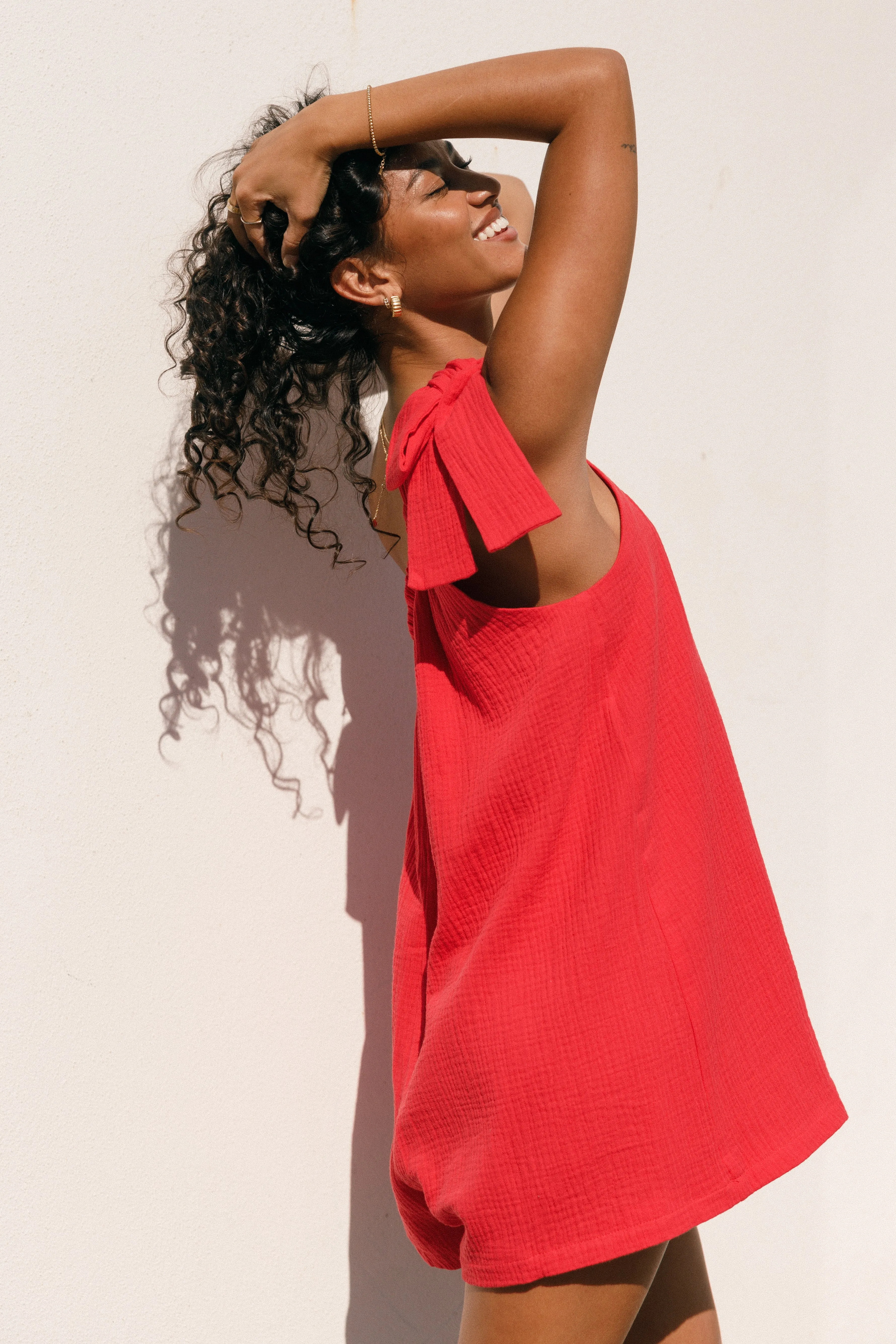 Miffy One Shoulder Romper - Red sold by Petal & Pup