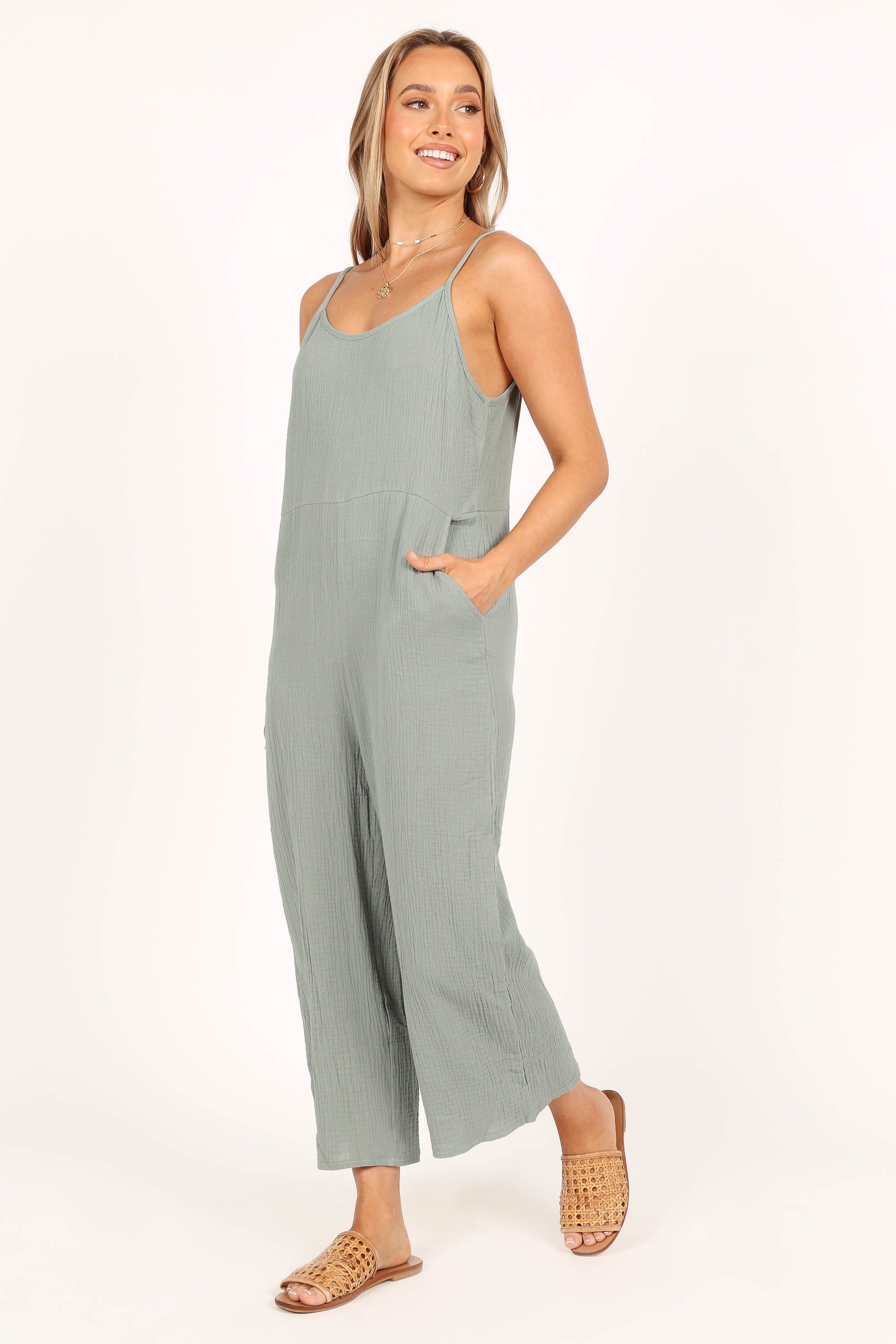 Rhanni Straight Leg Jumpsuit - Sage sold by Petal & Pup product image thumbnail 2