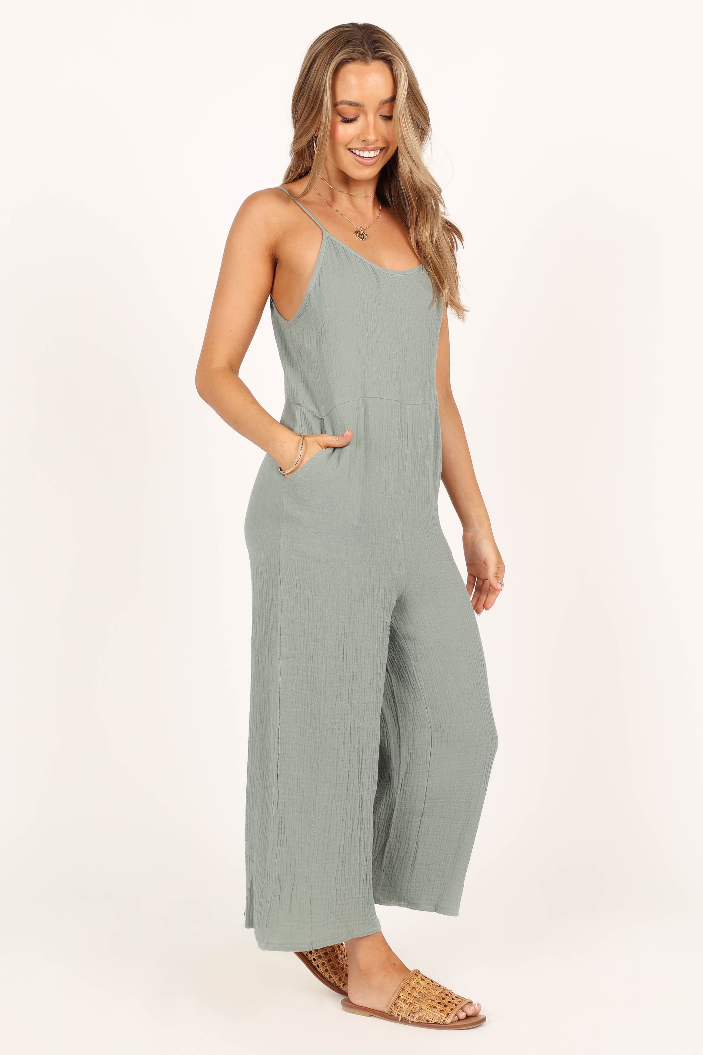 Rhanni Straight Leg Jumpsuit - Sage sold by Petal & Pup product image thumbnail 5