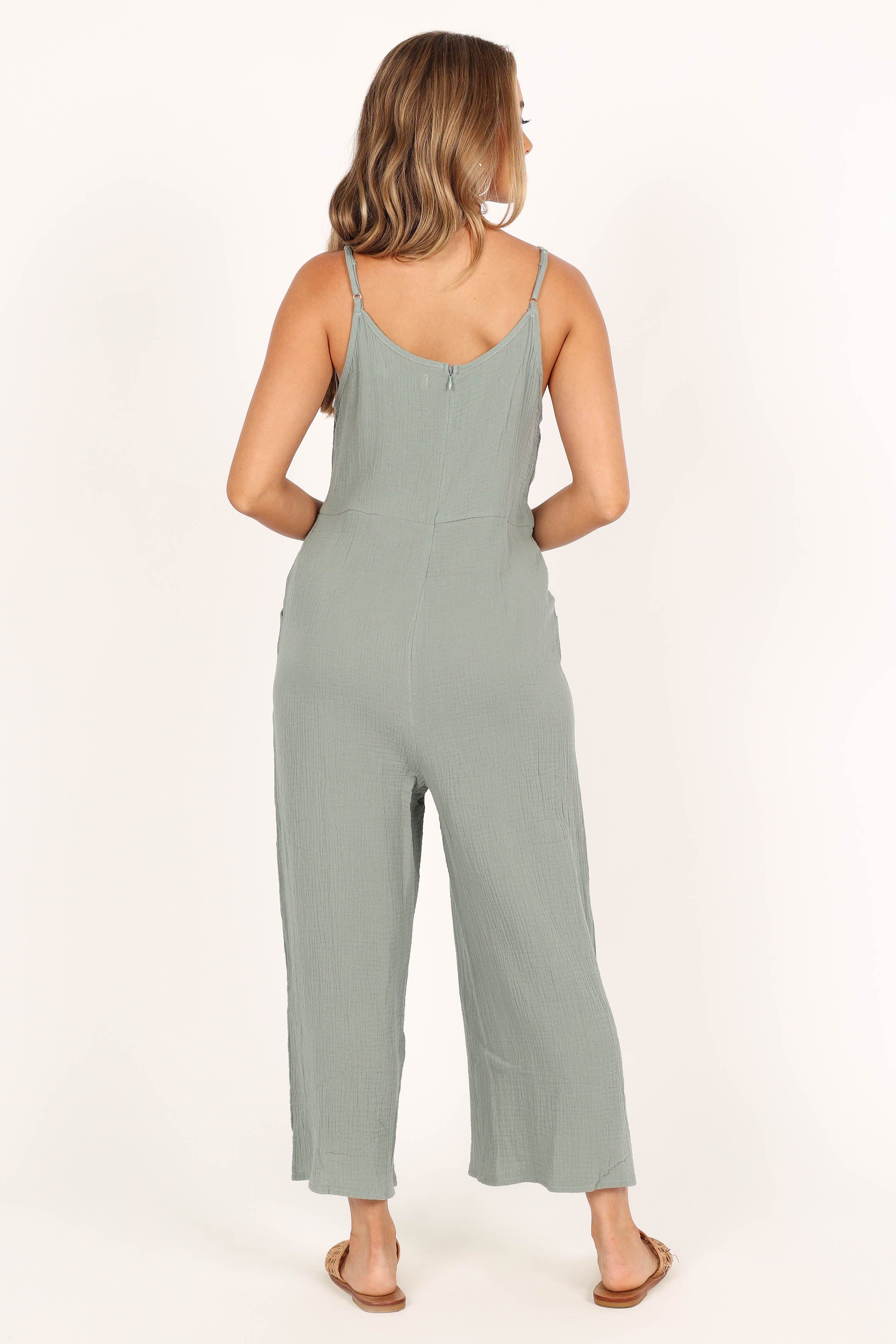 Rhanni Straight Leg Jumpsuit - Sage sold by Petal & Pup product image thumbnail 7