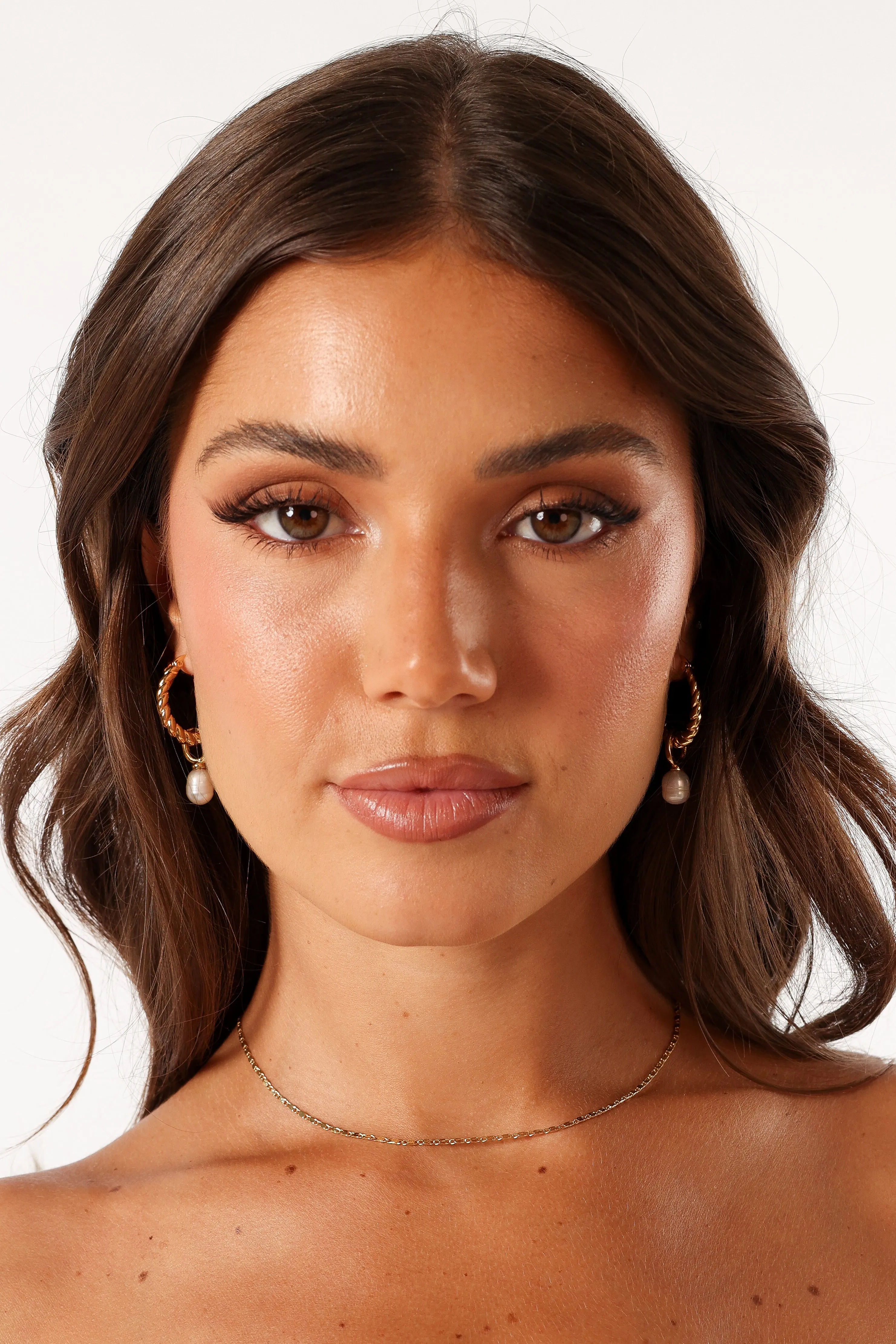 Monika Hoop Earrings - Gold sold by Petal & Pup product image thumbnail 3