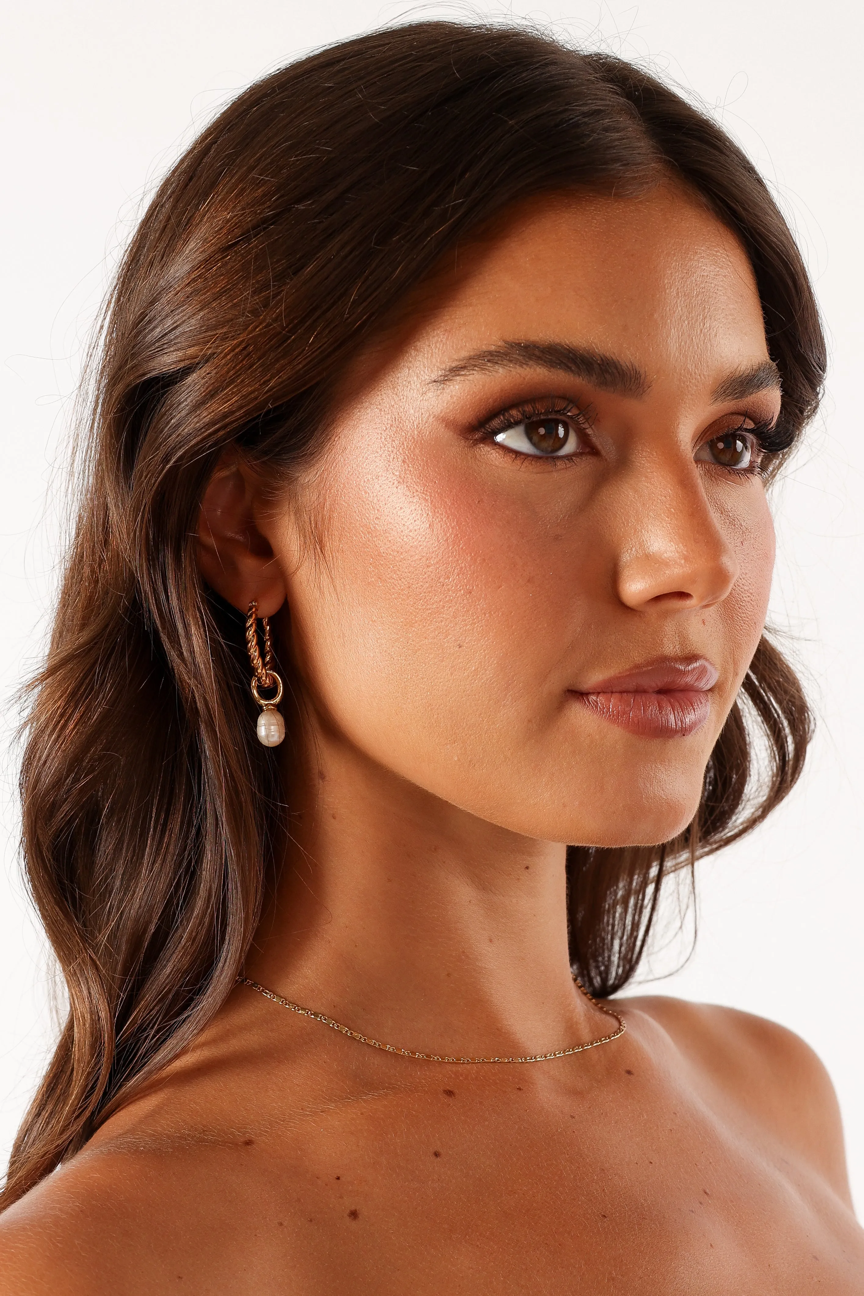 Monika Hoop Earrings - Gold sold by Petal & Pup product image thumbnail 5