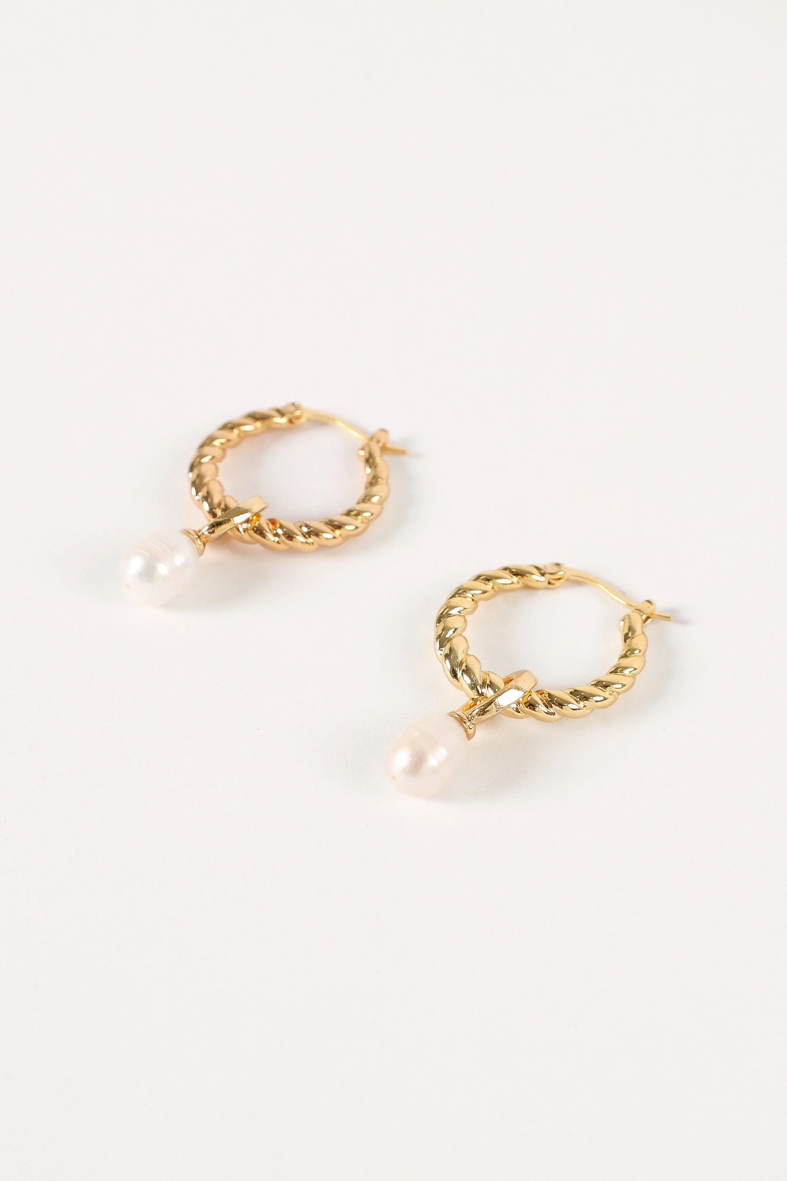 Monika Hoop Earrings - Gold sold by Petal & Pup product image thumbnail 4
