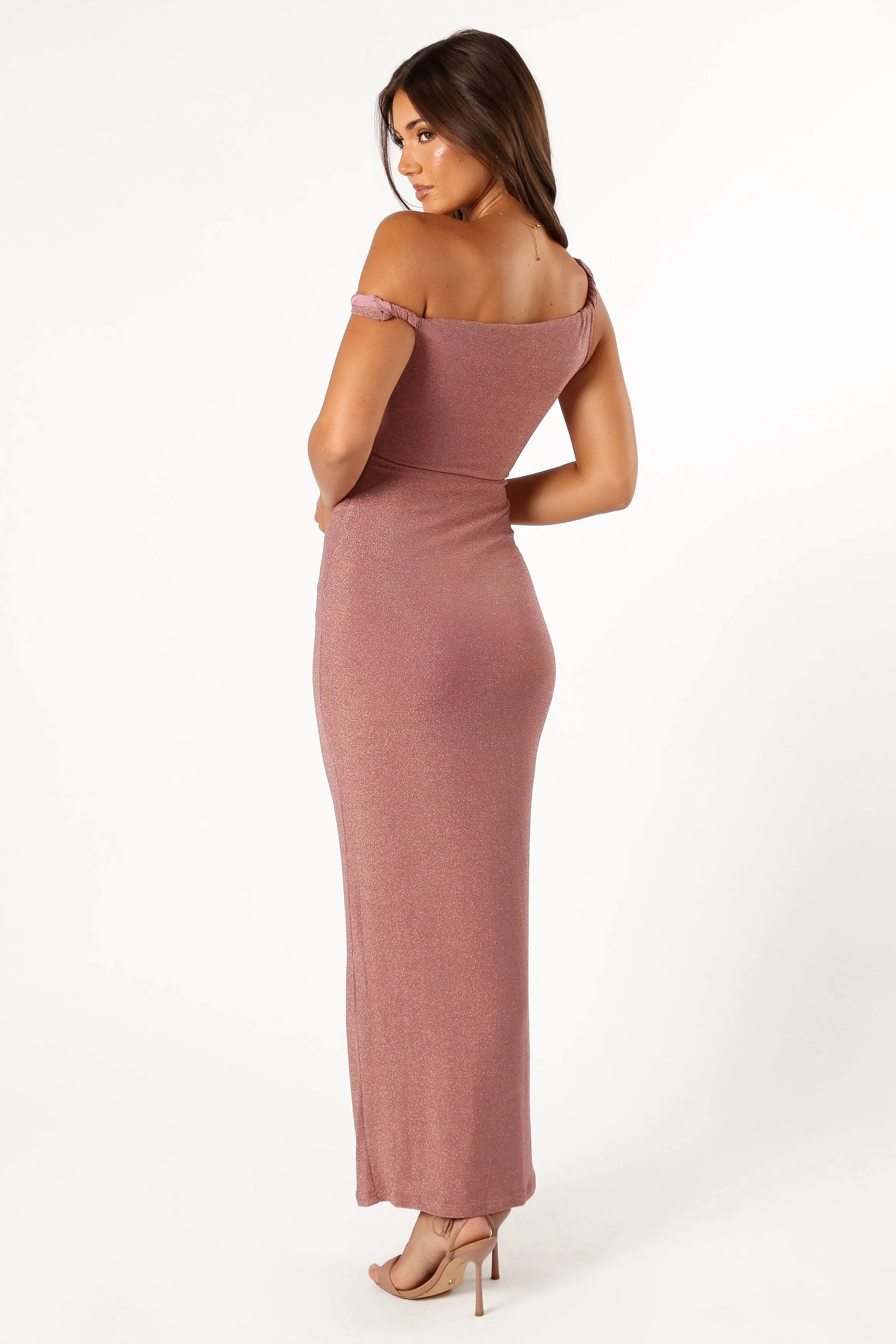 Sebastian Off Shoulder Maxi Dress - Dusty Rose sold by Petal & Pup product image thumbnail 4