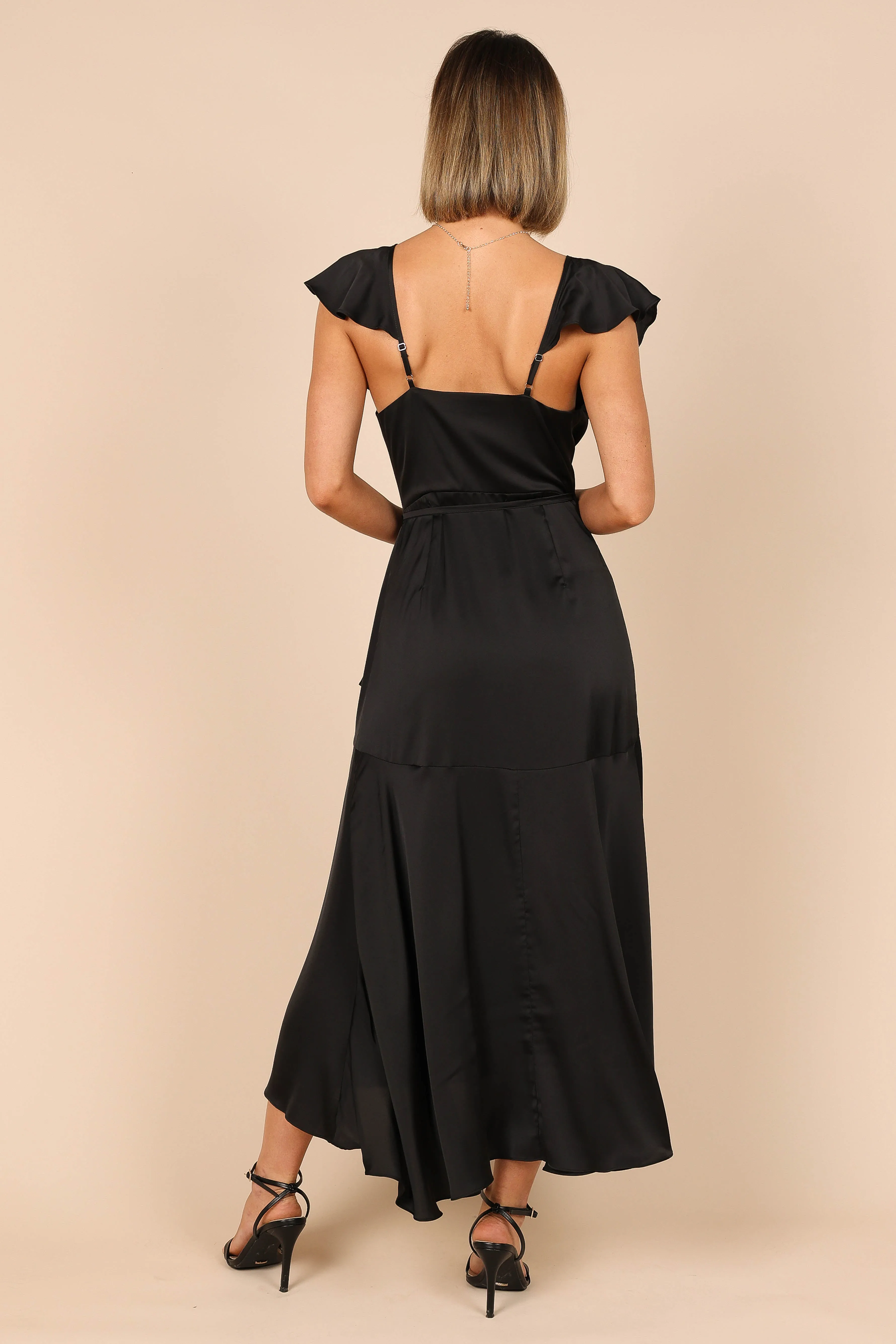 Cally Frill Shoulder Midi Dress - Black sold by Petal & Pup product image thumbnail 2