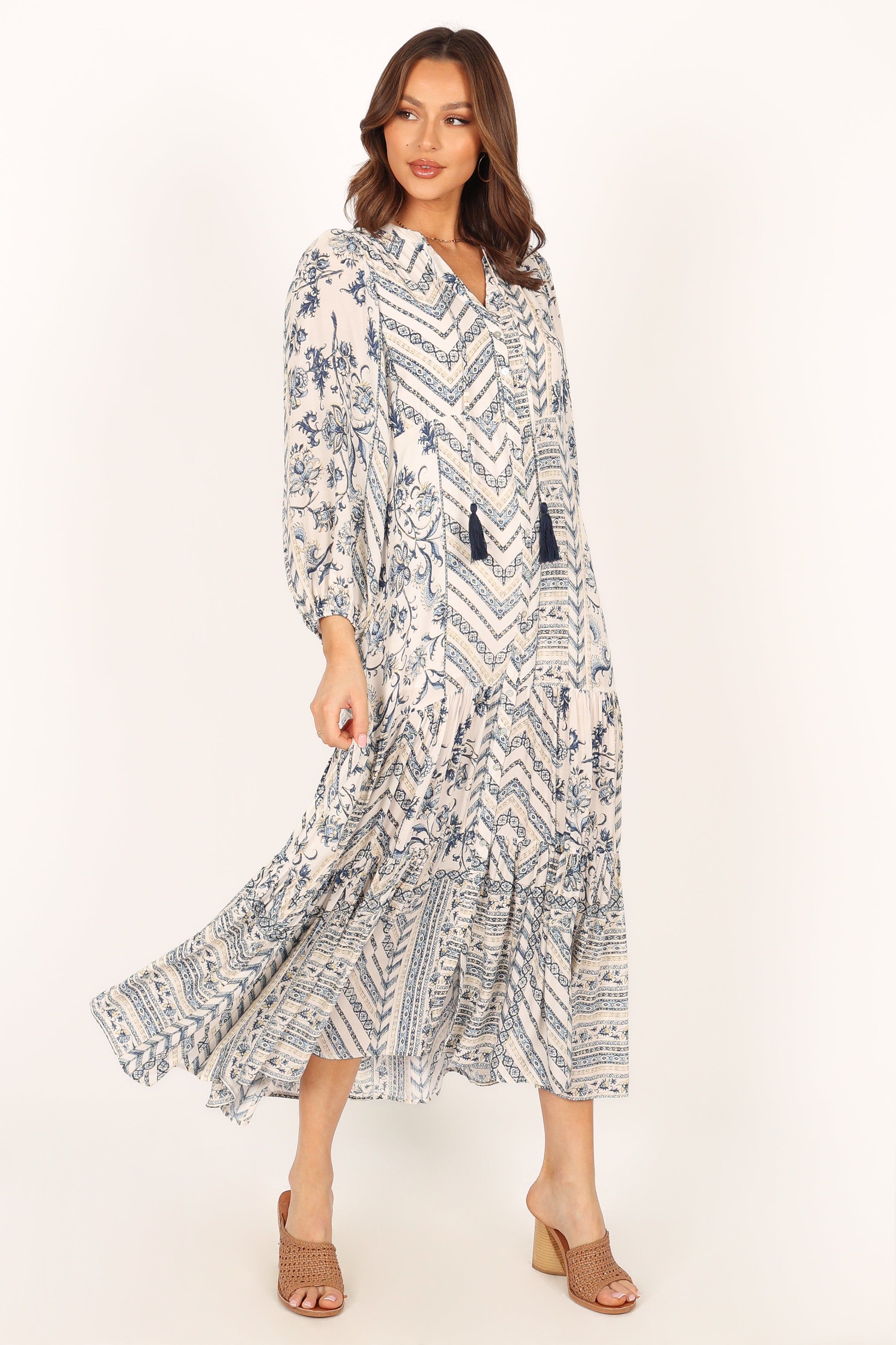 Harper Long Sleeve Maxi Dress - Seaside sold by Petal & Pup product image thumbnail 3