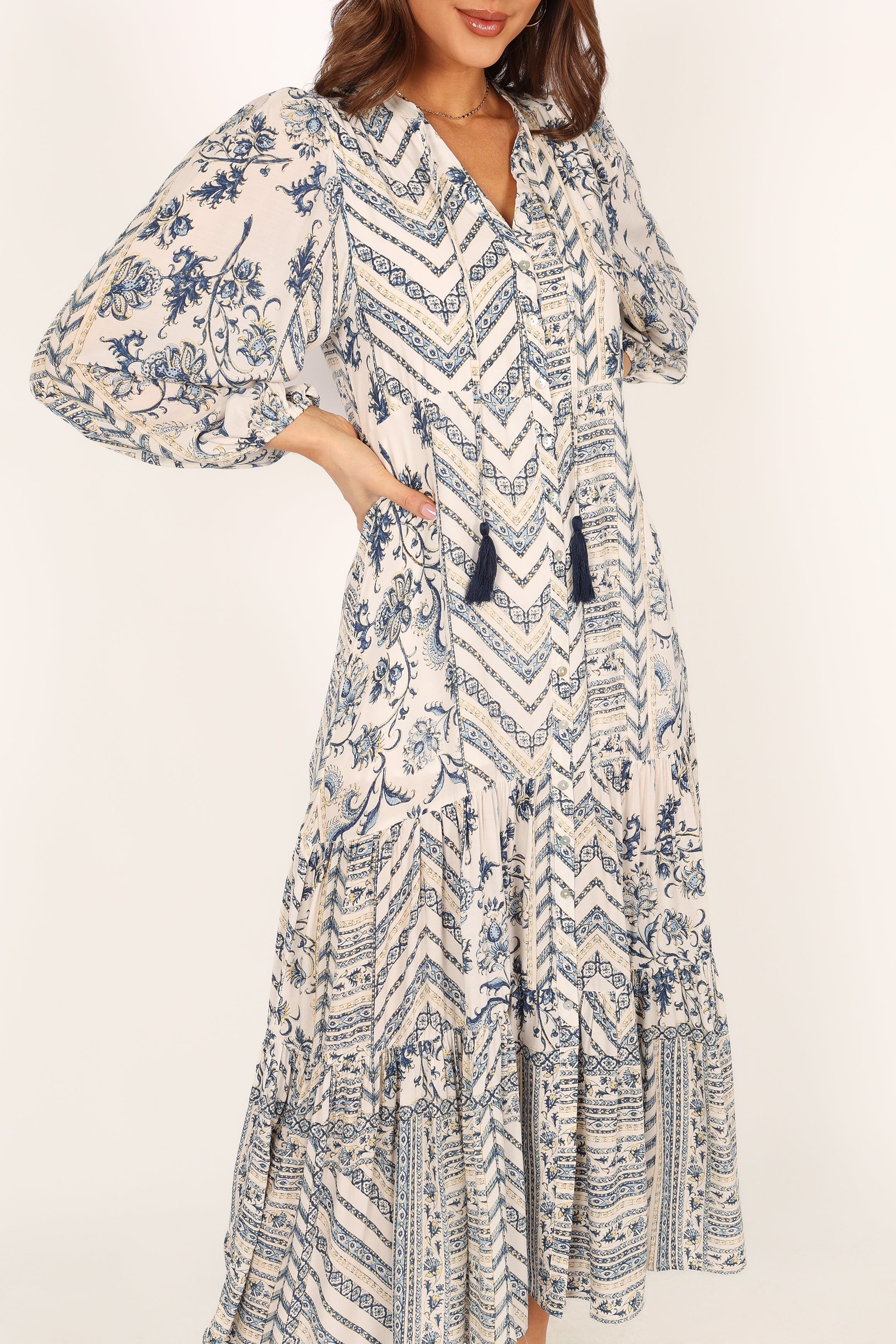 Harper Long Sleeve Maxi Dress - Seaside sold by Petal & Pup product image thumbnail 2