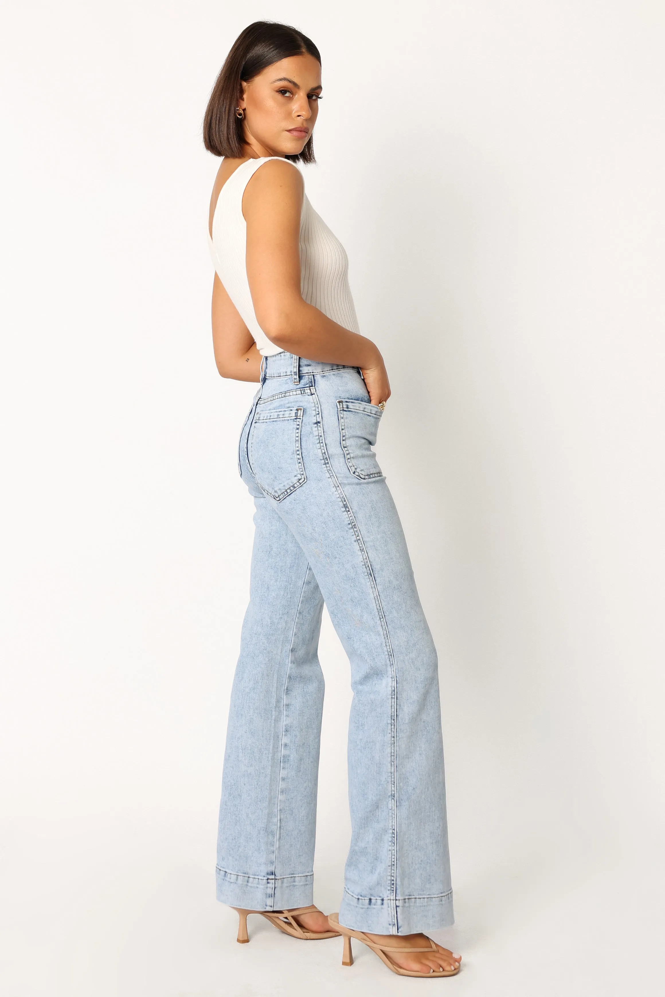 Nico Wide Leg Jean - Blue sold by Petal & Pup product image thumbnail 2