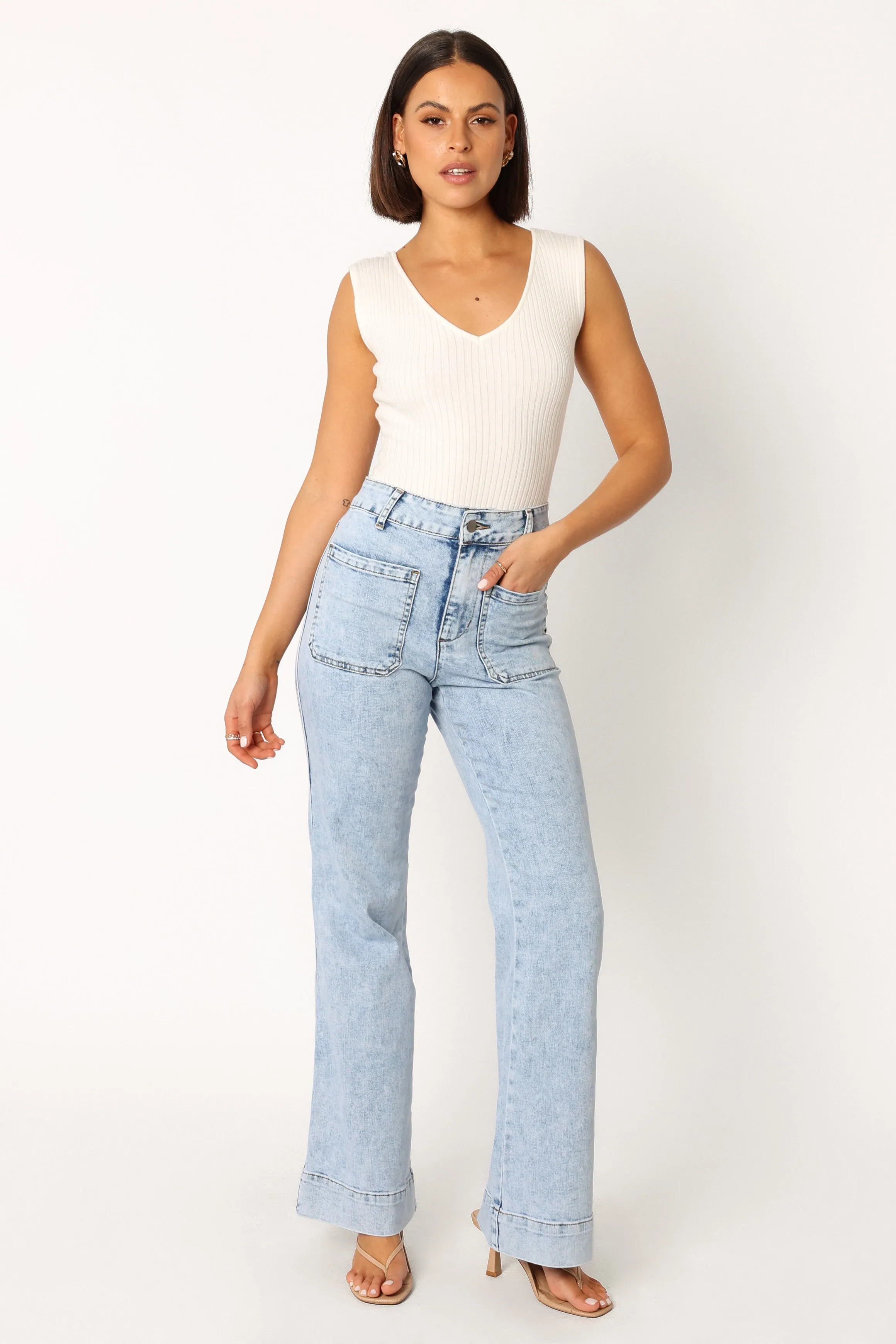Nico Wide Leg Jean - Blue sold by Petal & Pup product image thumbnail 4