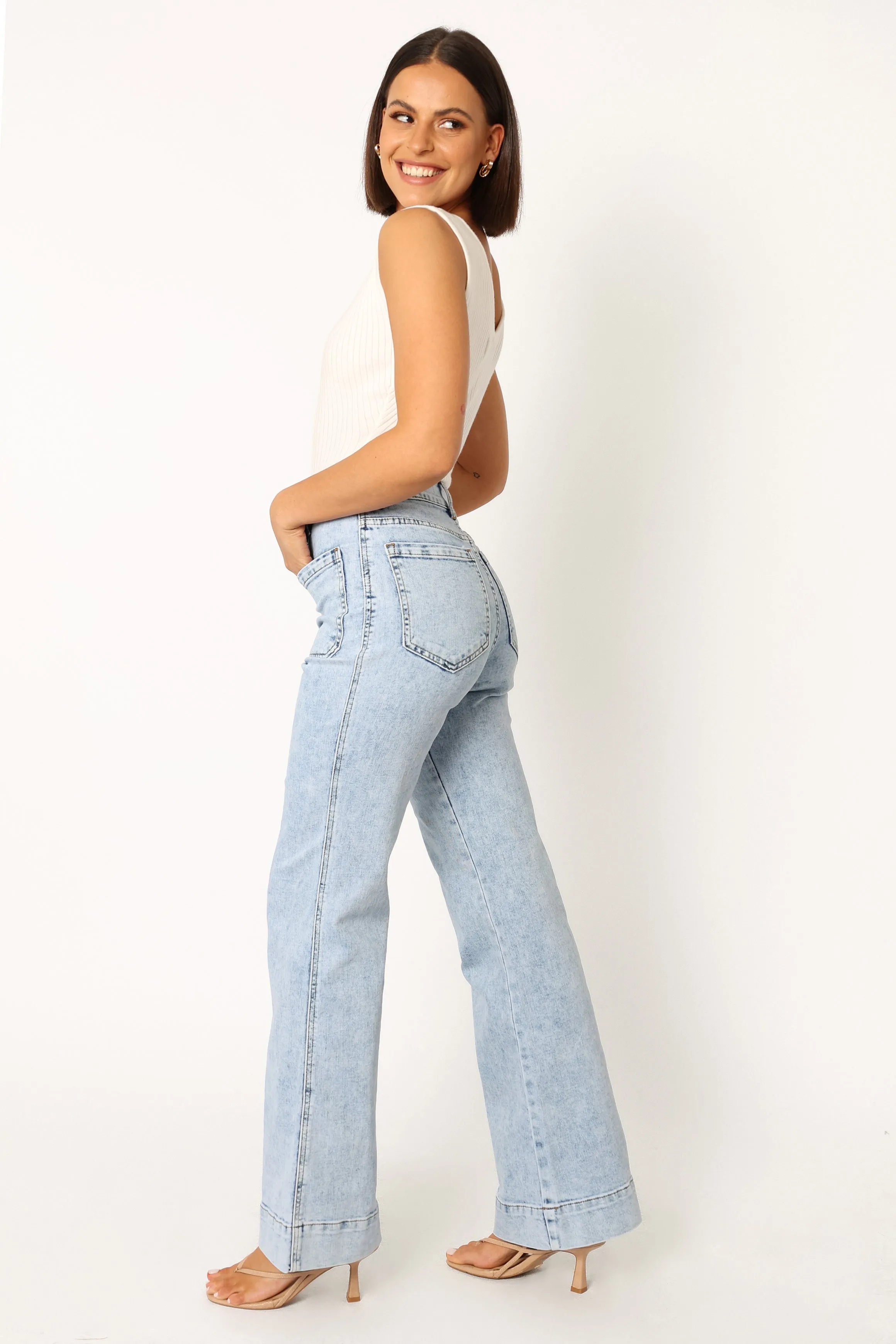 Nico Wide Leg Jean - Blue sold by Petal & Pup product image thumbnail 3
