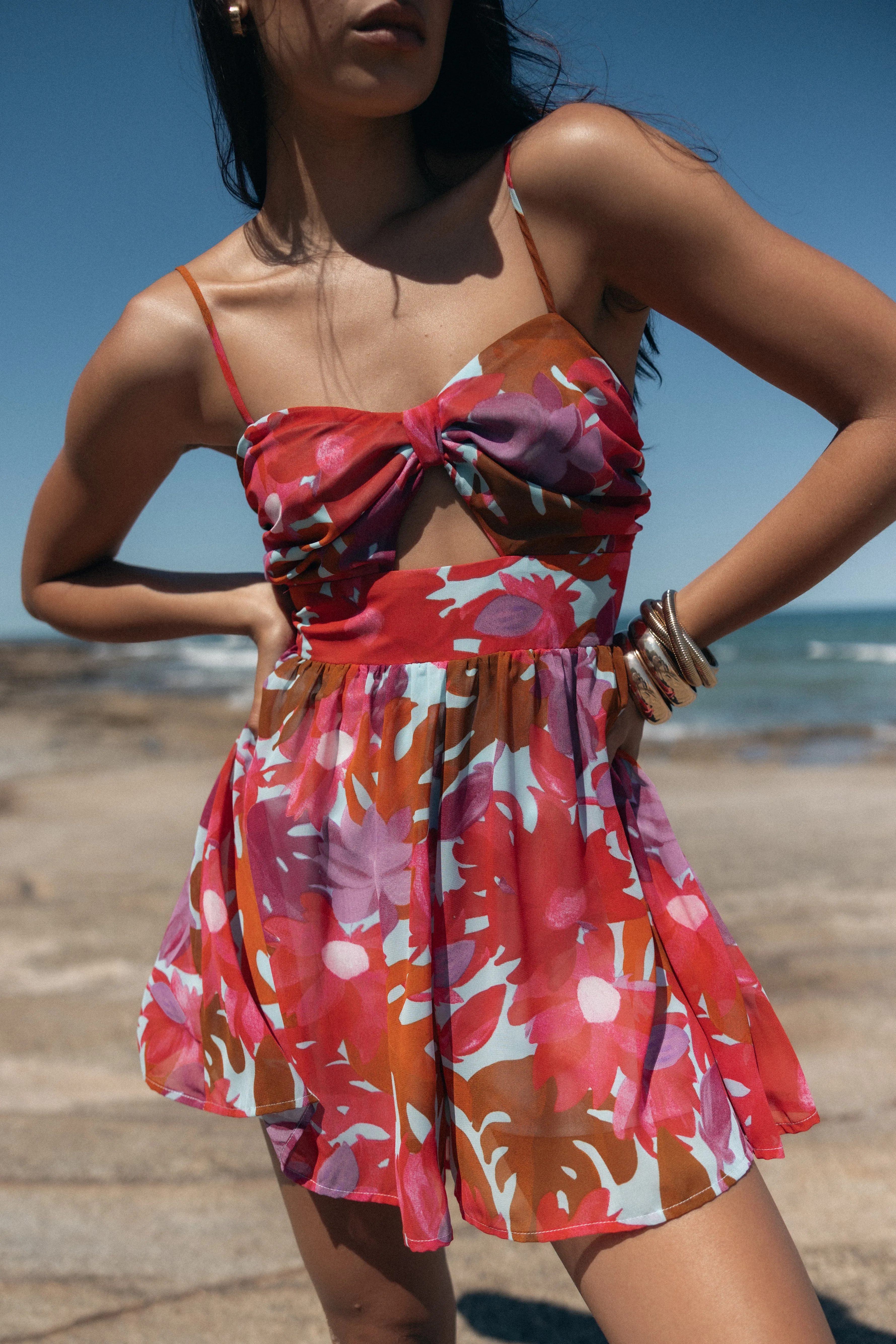 Molly Mae Romper - Pink Azalea sold by Petal & Pup