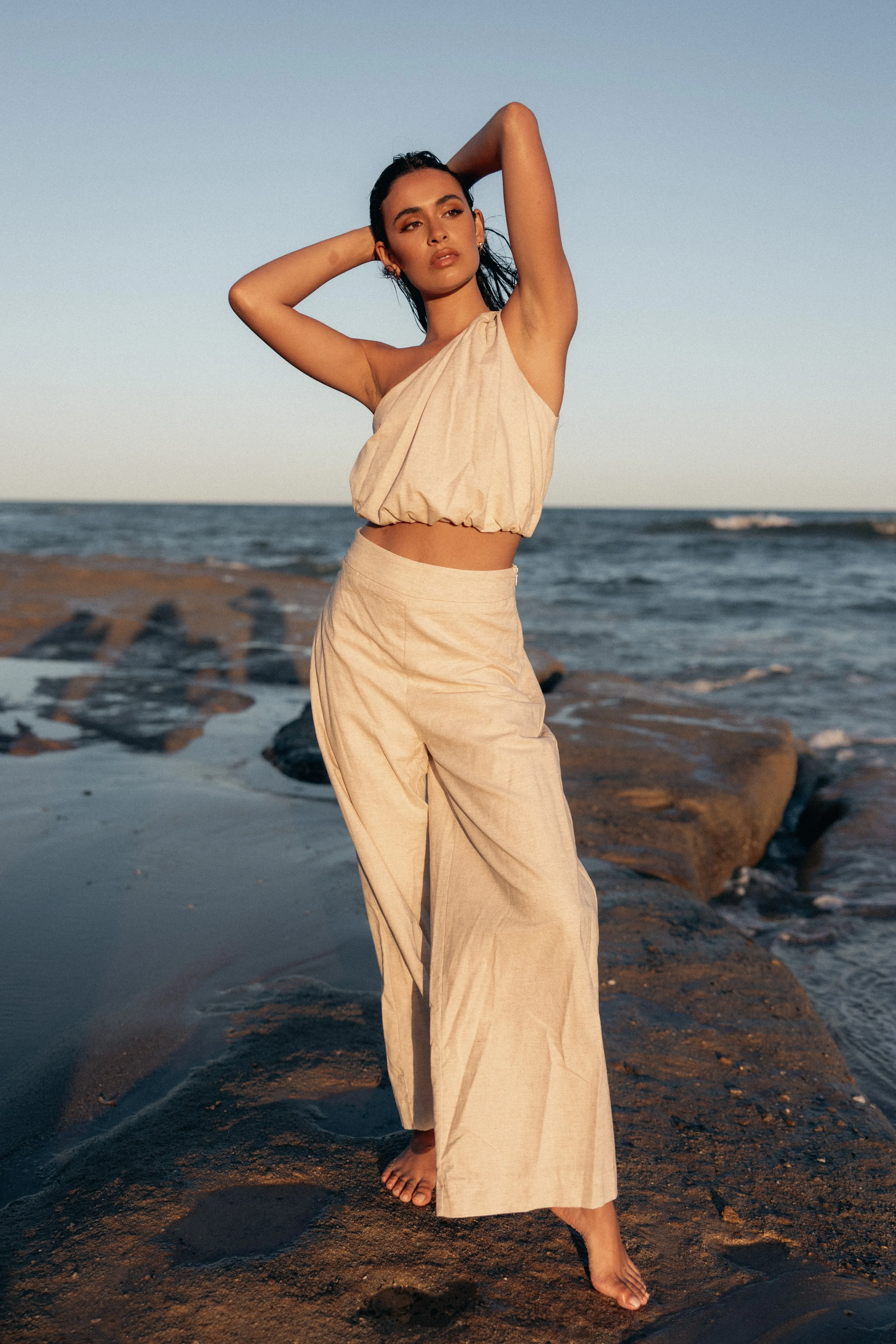 Tori Linen Pant Set - Oatmeal sold by Petal & Pup product image thumbnail 2