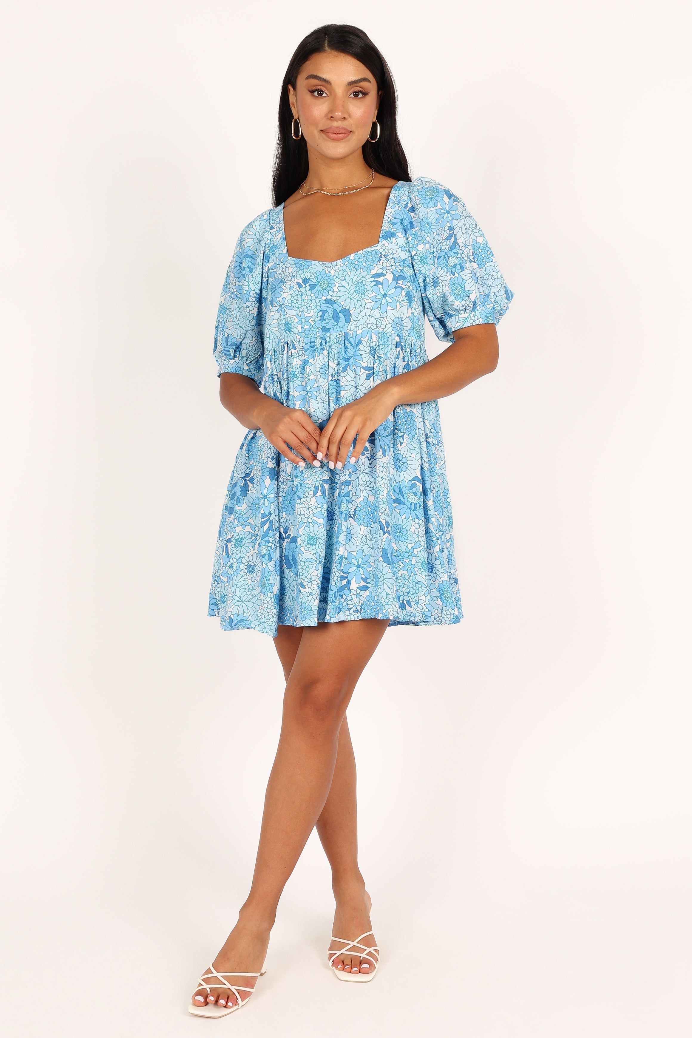 Delaney Mini Dress - Blue Floral sold by Petal & Pup product image thumbnail 4