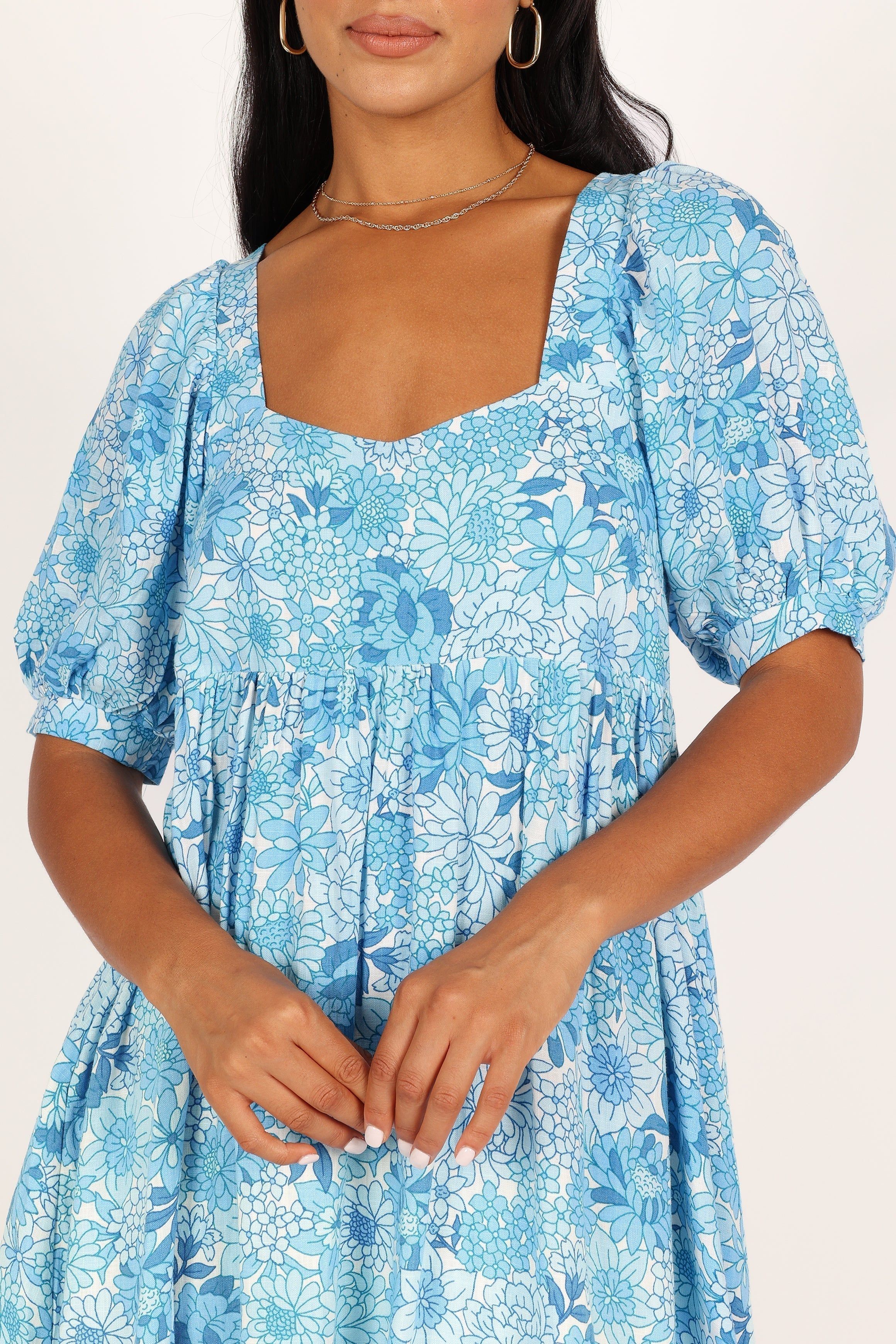Delaney Mini Dress - Blue Floral sold by Petal & Pup product image thumbnail 3