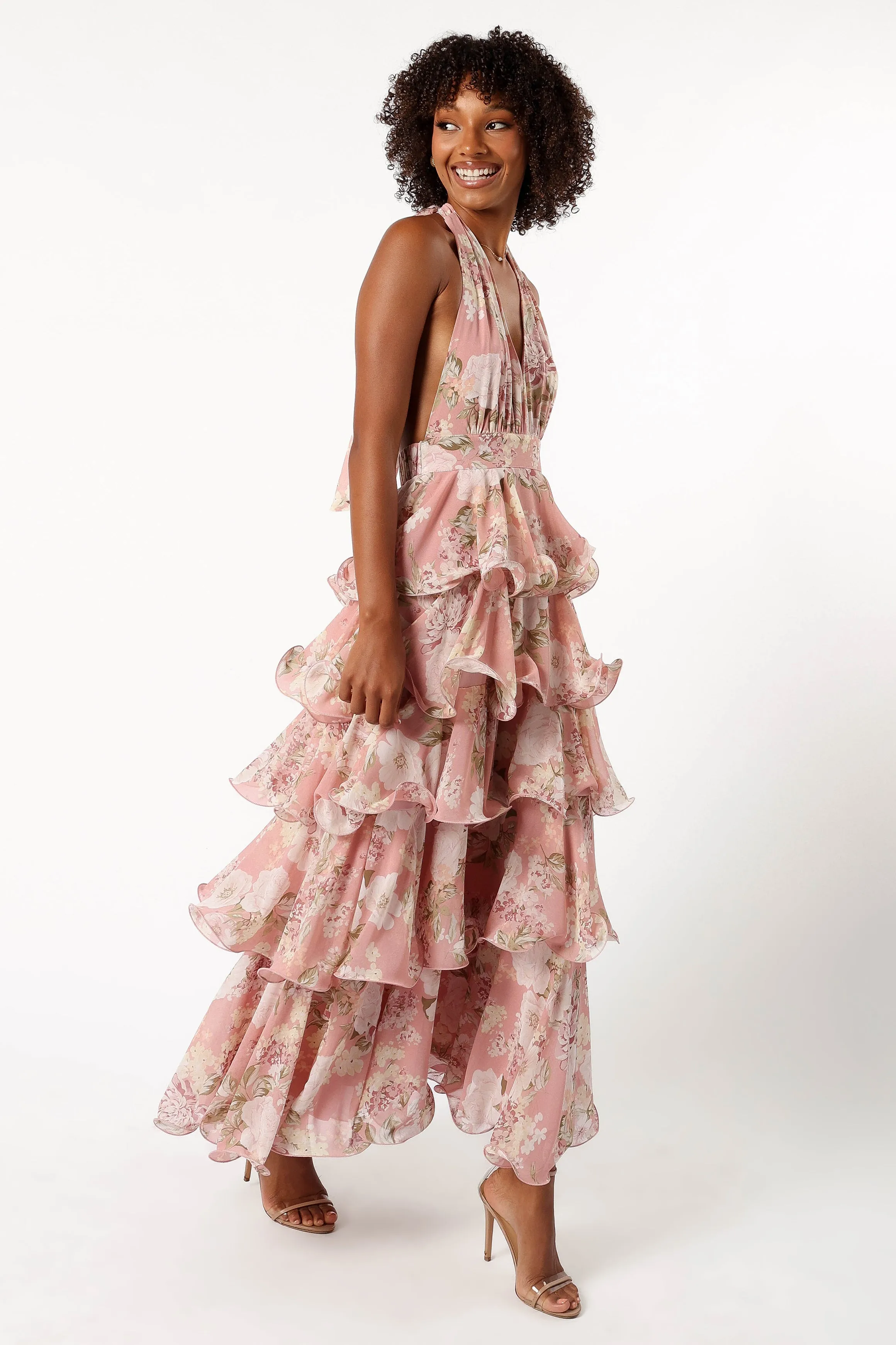 Bouquet Halterneck Maxi Dress - Pink sold by Petal & Pup product image thumbnail 2