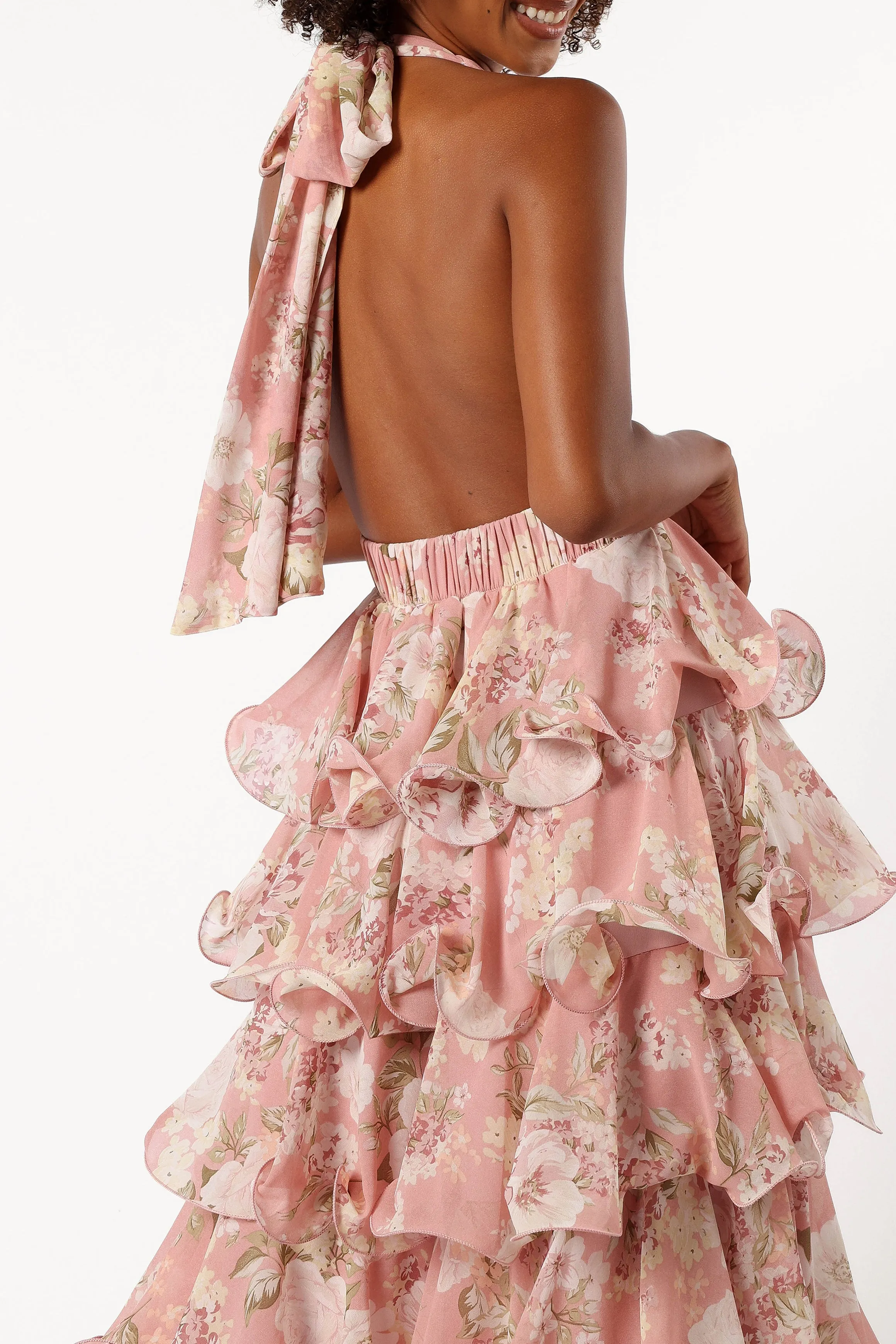 Bouquet Halterneck Maxi Dress - Pink sold by Petal & Pup product image thumbnail 4