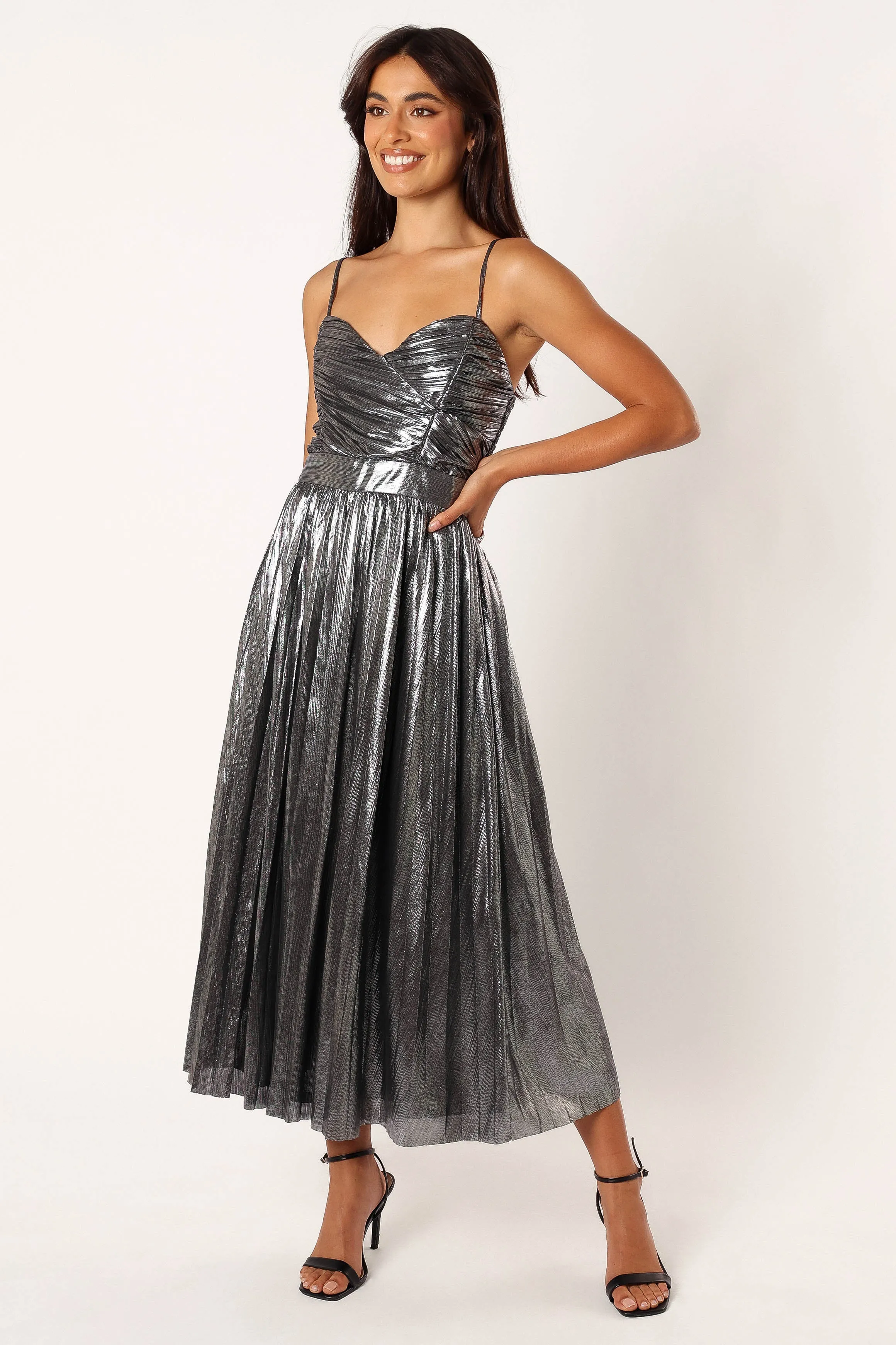 Gaia Maxi Dress - Silver sold by Petal & Pup product image thumbnail 5