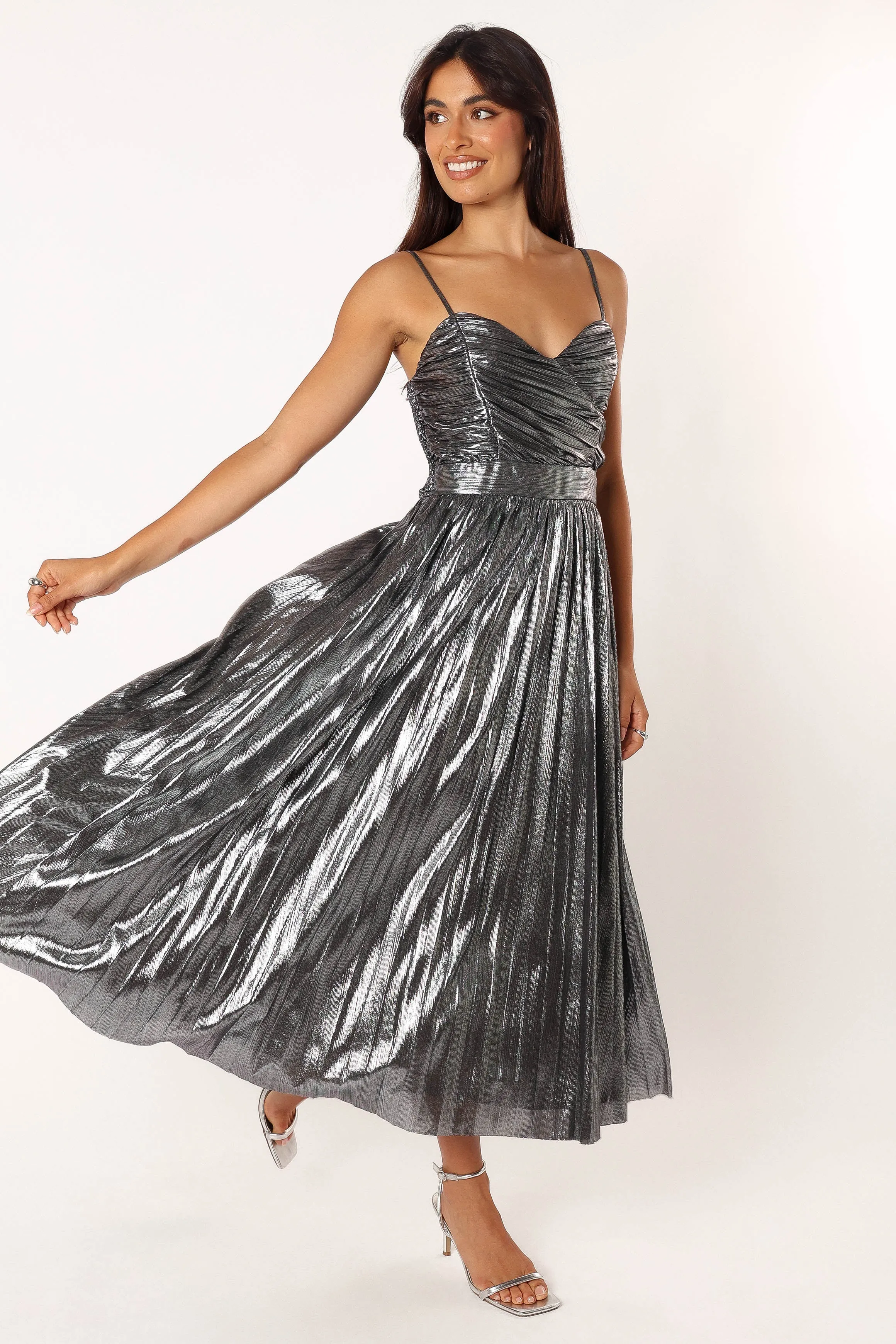 Gaia Maxi Dress - Silver sold by Petal & Pup product image thumbnail 4