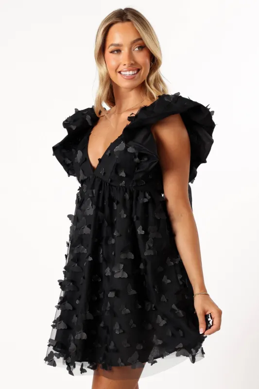 Raelyn Mini Dress - Black sold by Petal & Pup